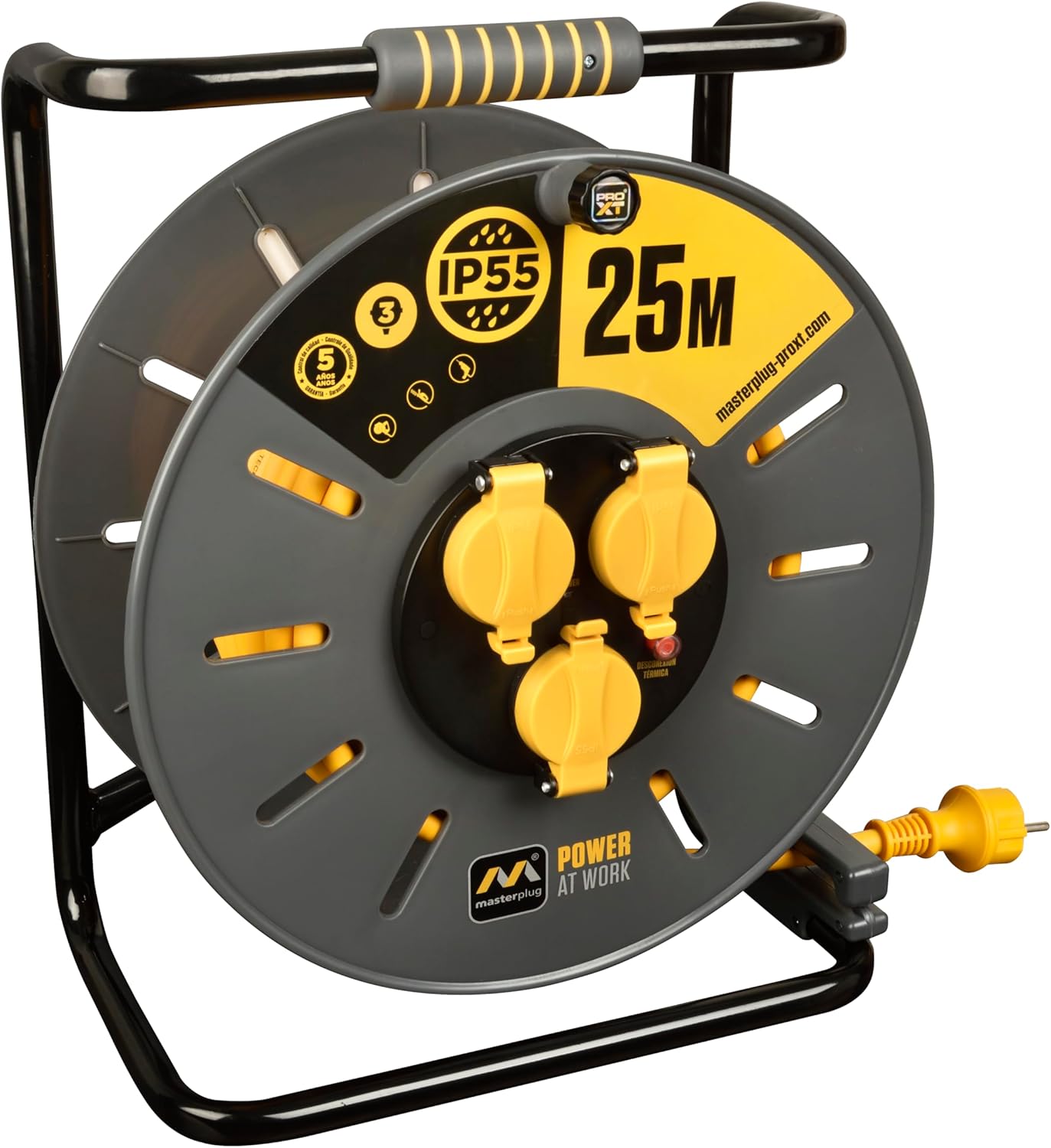 Masterplug Pro-XT Avvolgicavo 25m IP55 - immagine 1