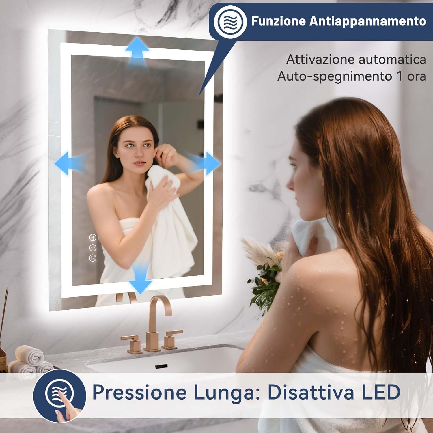 Weer Specchio da Bagno LED 60x80 cm - immagine 5