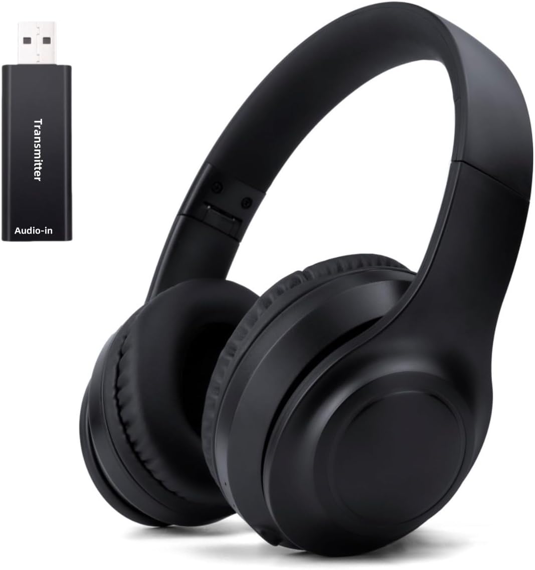 Cuffie TV Wireless Pieghevoli per Anziani con ANC - immagine 1