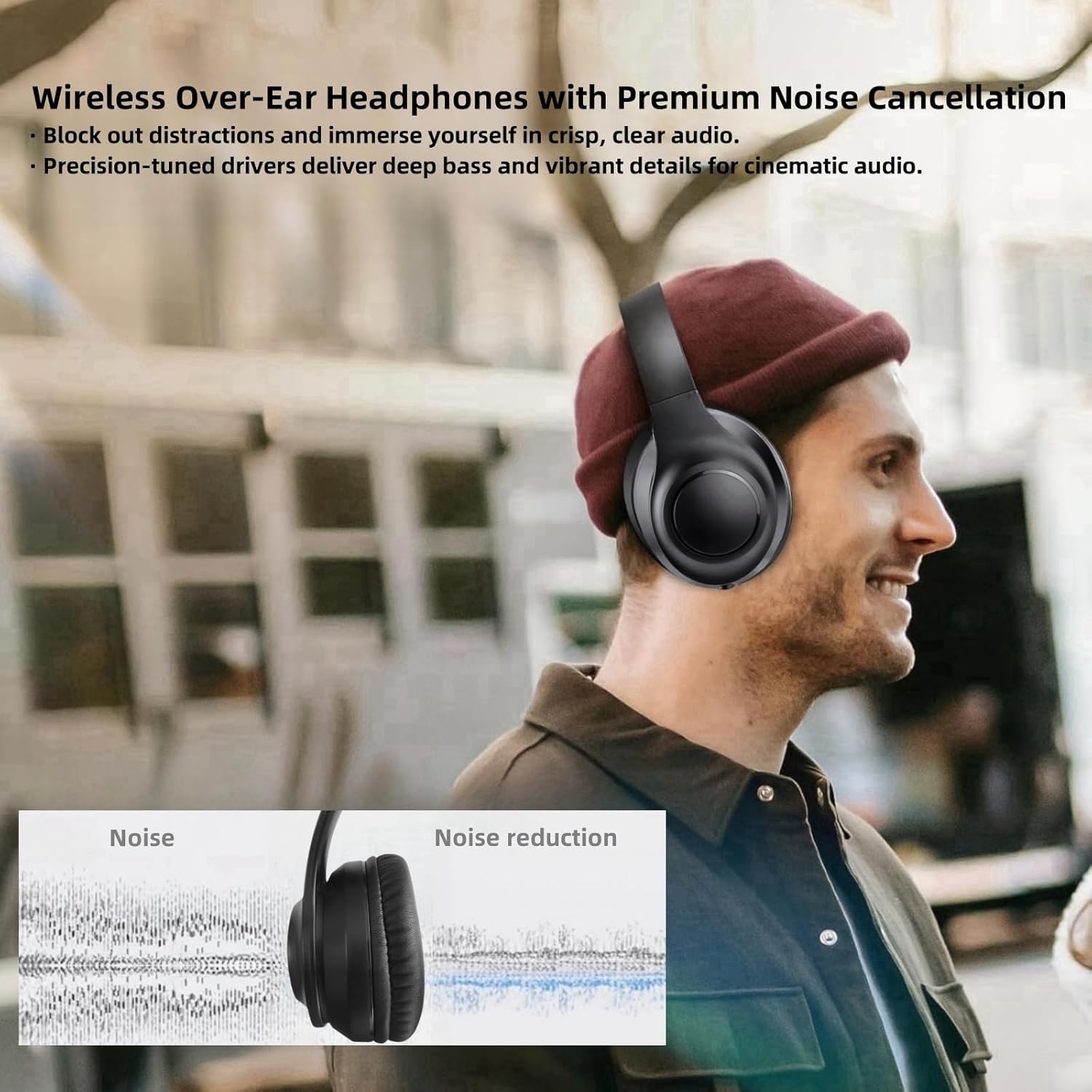 Cuffie TV Wireless Pieghevoli per Anziani con ANC - immagine 7