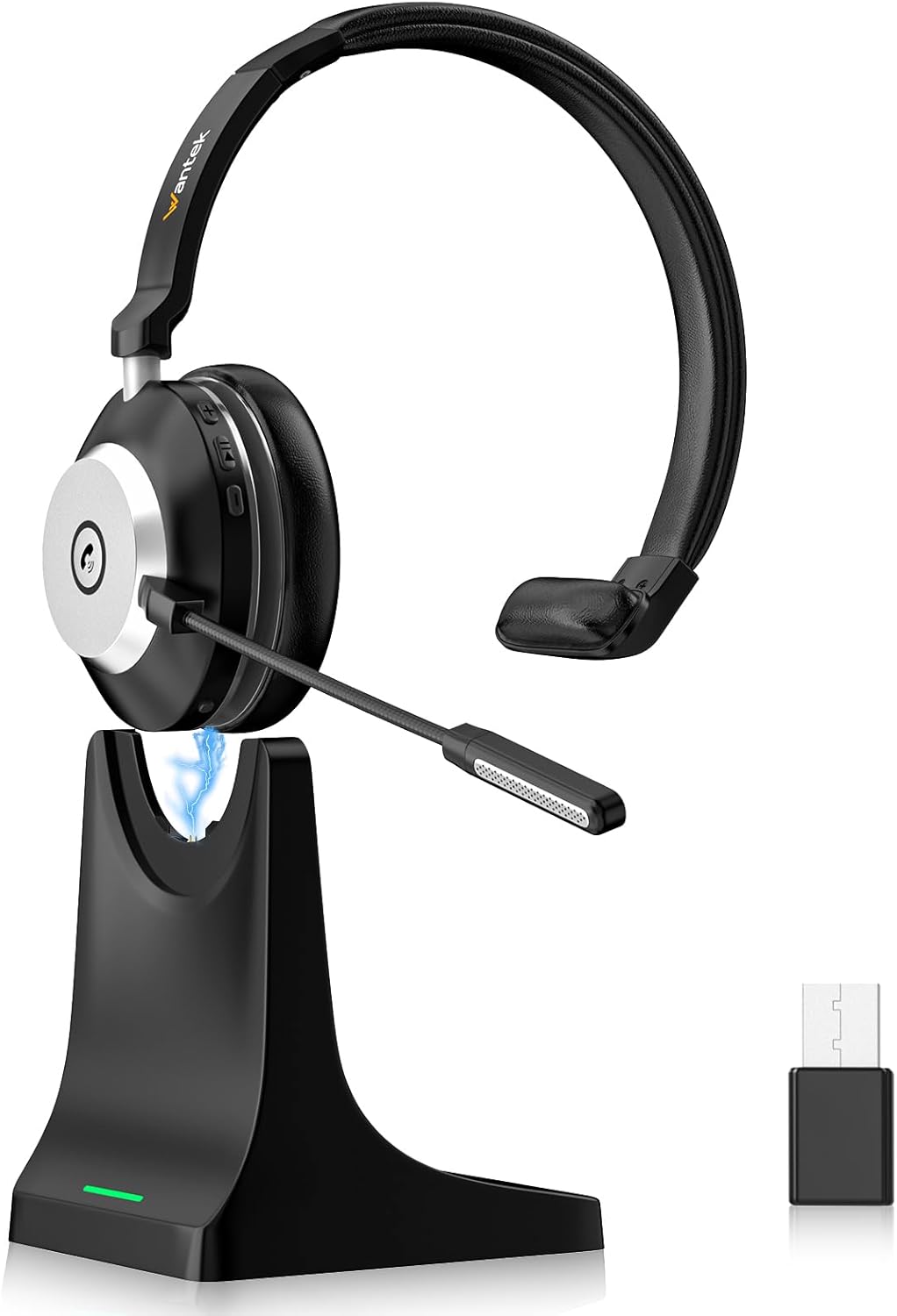 Wantek Cuffie Wireless Mono con Microfono e ANC - immagine 1