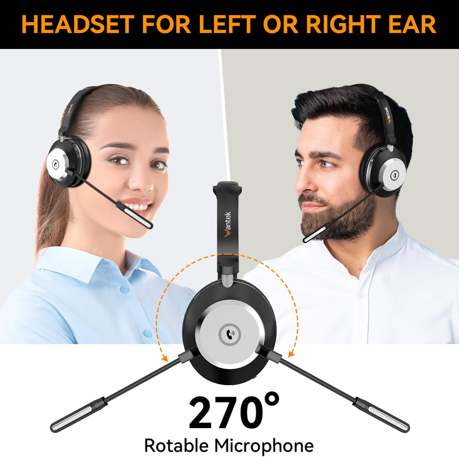 Wantek Cuffie Wireless Mono con Microfono e ANC - immagine 5