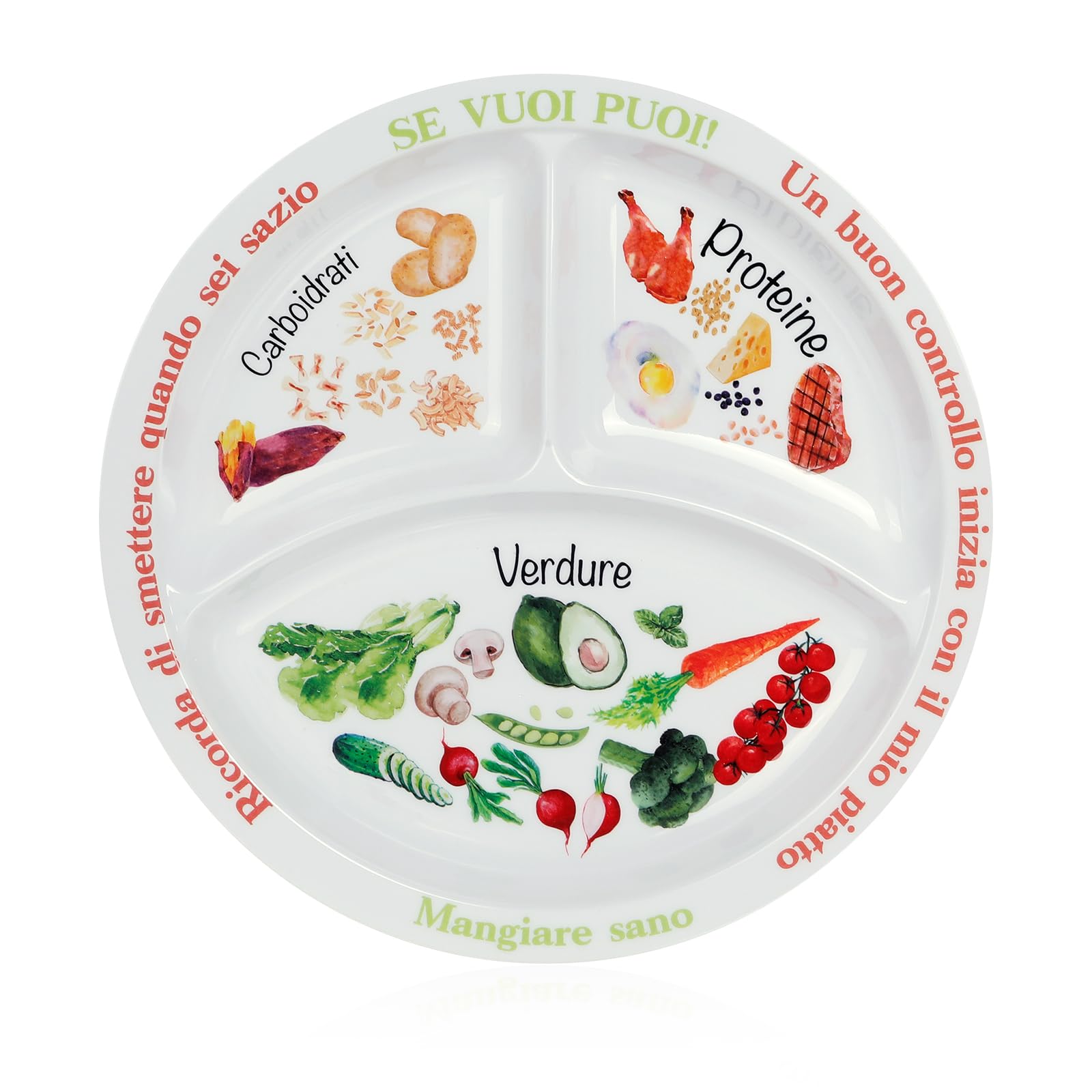 Piatto di Controllo Porzioni per Dieta Equilibrata