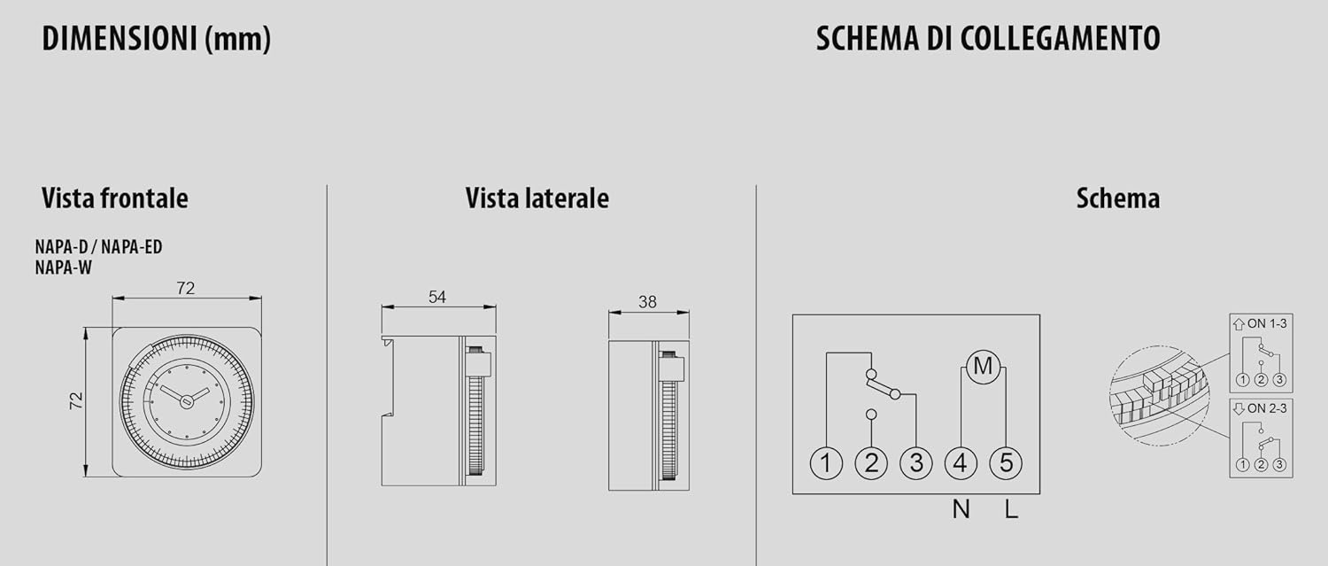 Vemer VE049300 NAPA ED - Interruttore Orario Elettromeccanico