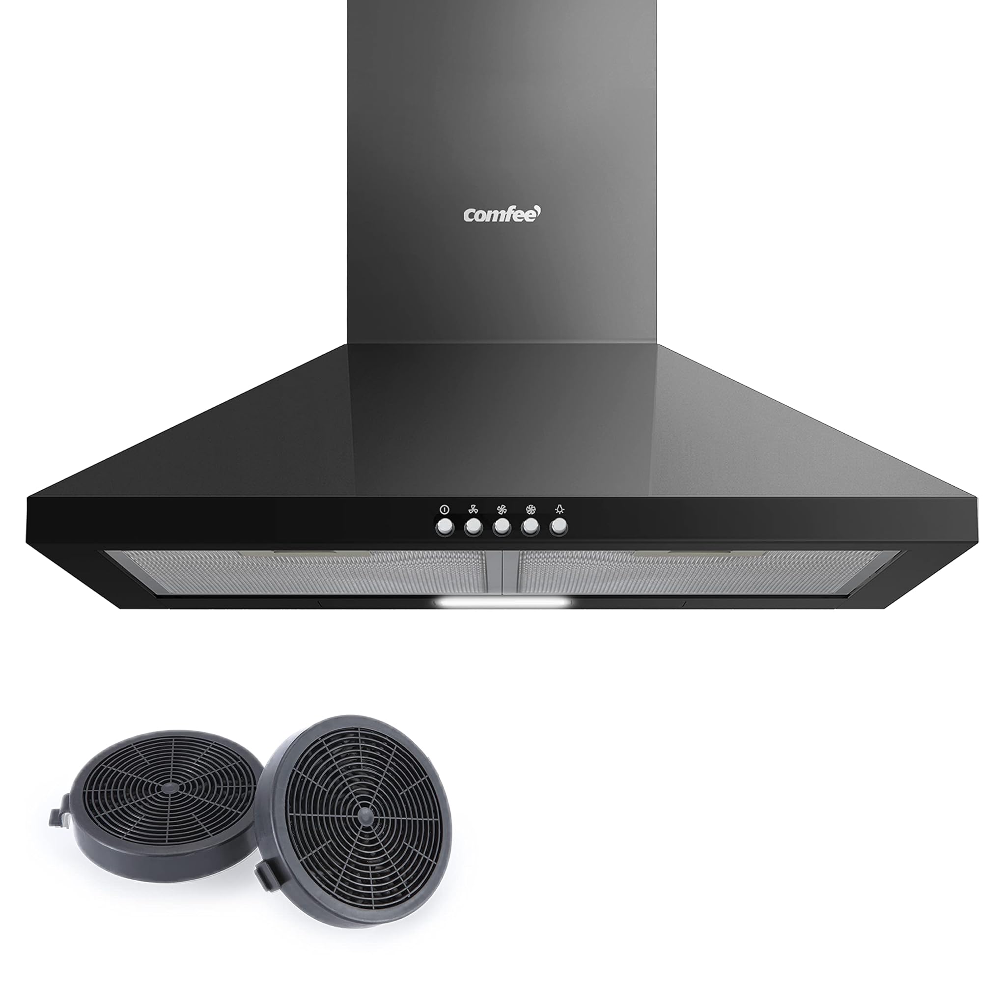 COMFEE CHT 3.6A17B - Cappa Aspirante 60 cm, Nera