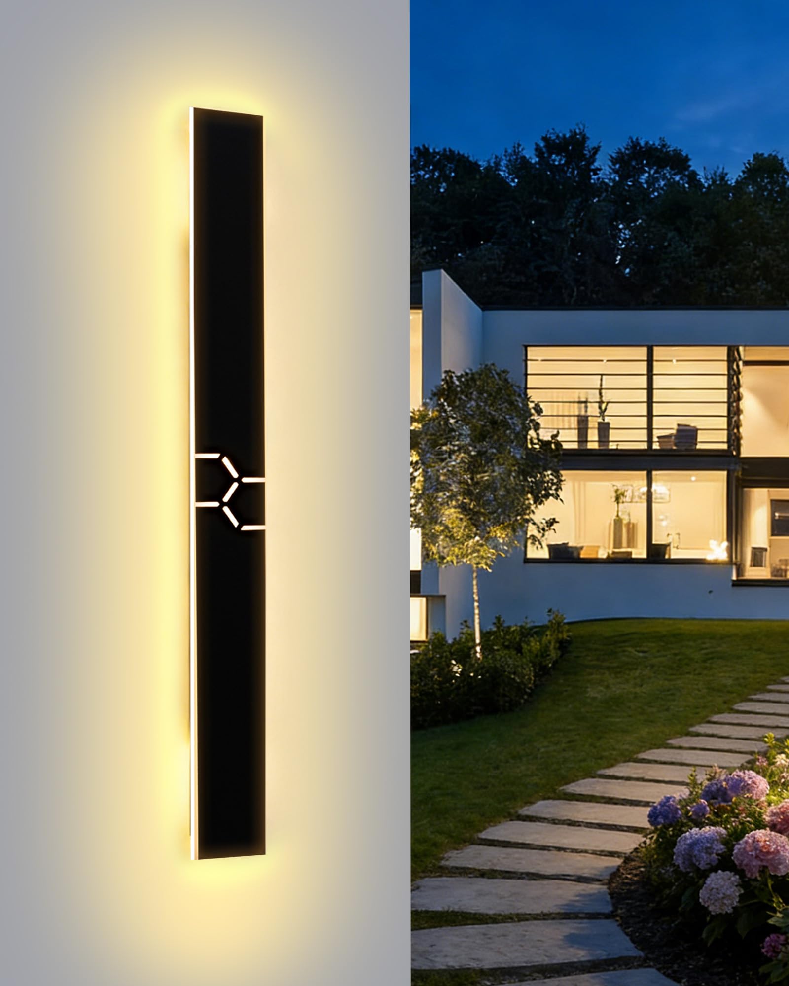 LED Applique da Parete Esterno/Interni IP65, Nero