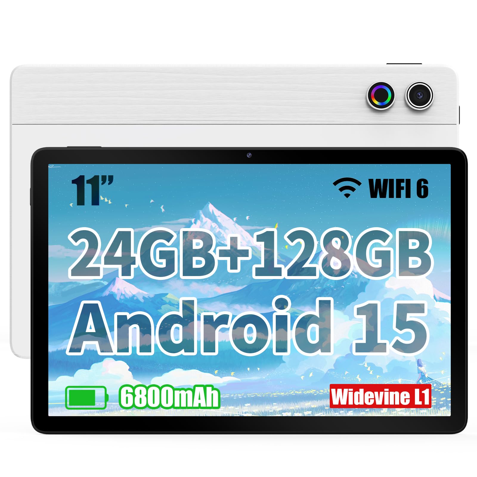 Android 15 Tablet 11 Pollici 24GB+128GB, WiFi 6