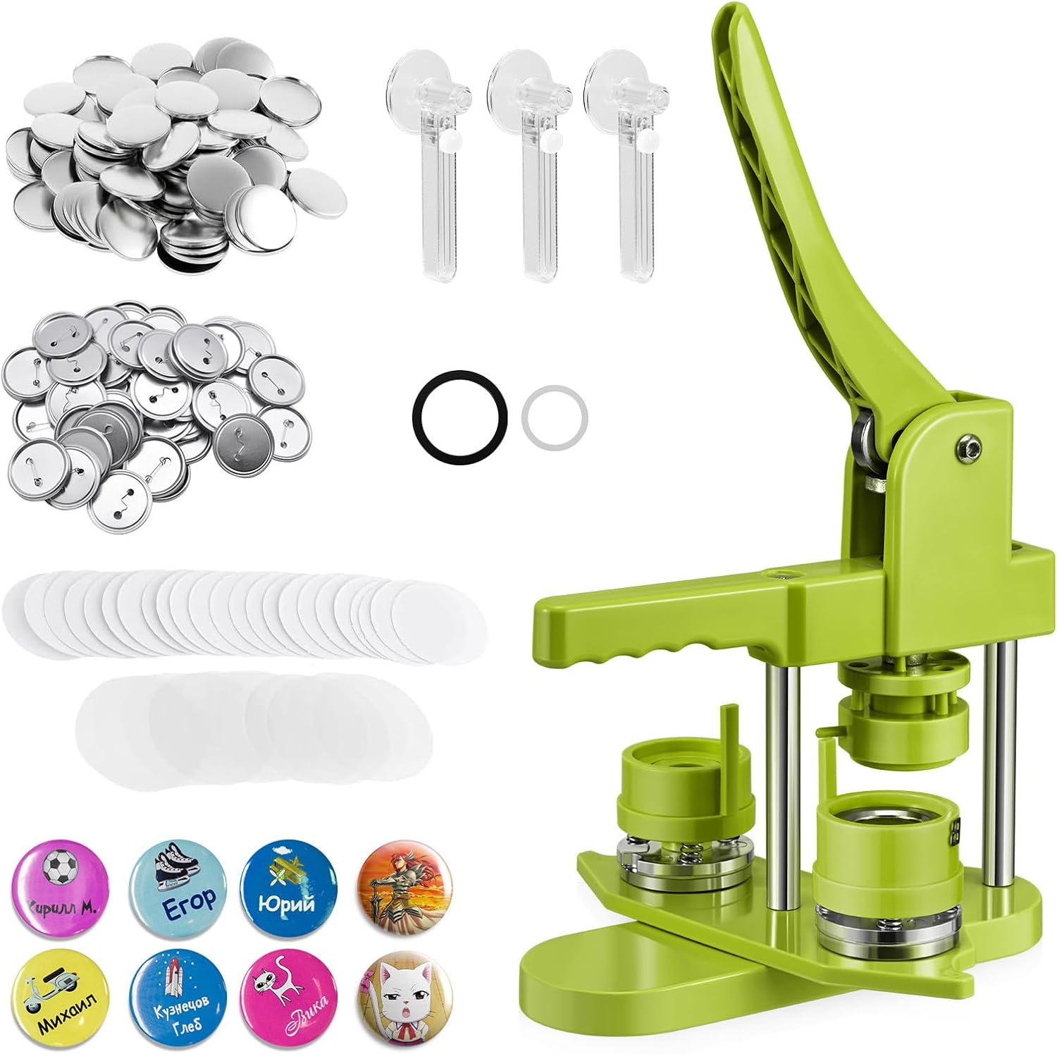 Vihbrai Macchina per Badge 25+32+58mm con 300 Set