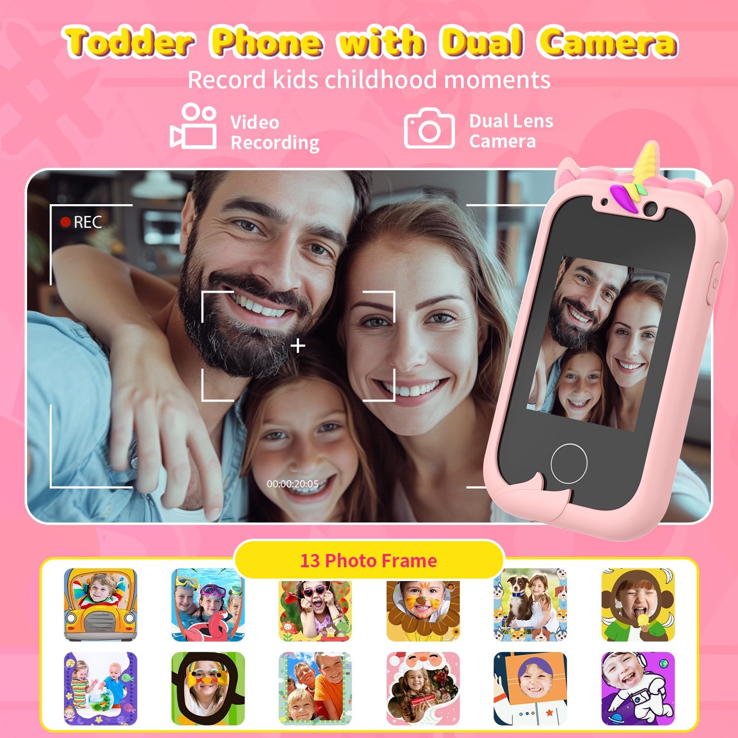 Ashfly Telefono Giocattolo Educativo per Bambini 2,4" - immagine 4