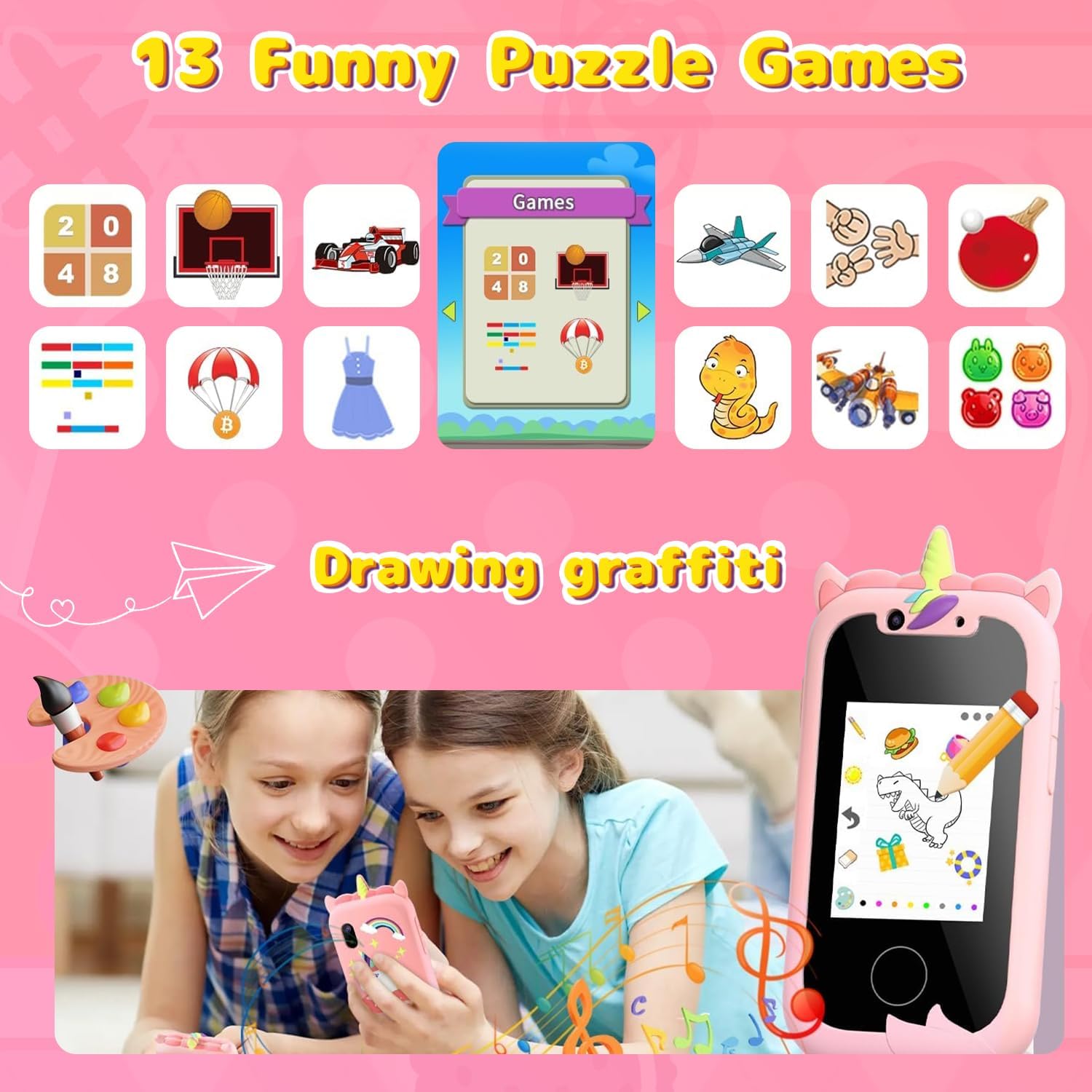 Ashfly Telefono Giocattolo Educativo per Bambini 2,4" - immagine 5