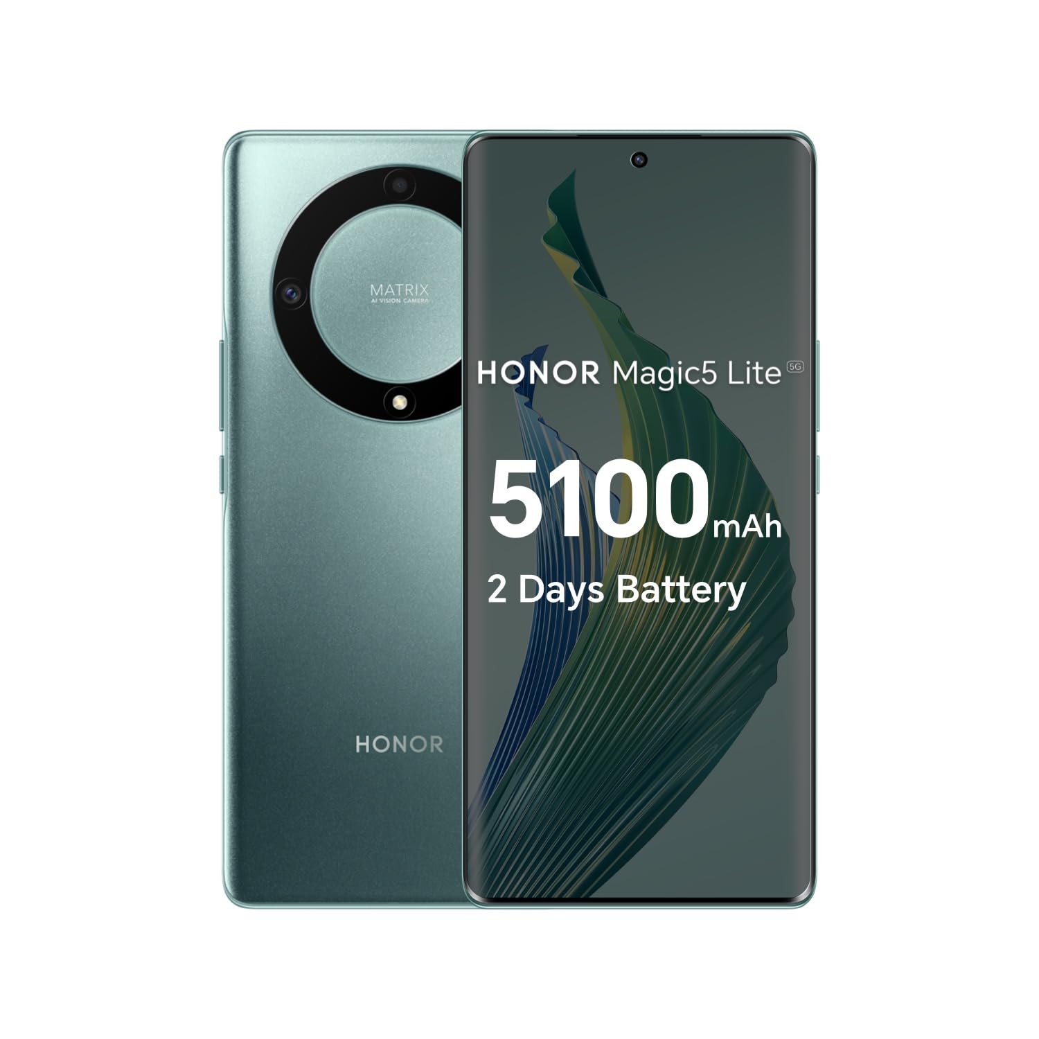 Honor Magic5 Lite Dual-SIM 256GB ROM + 8GB RAM, Verde Smeraldo