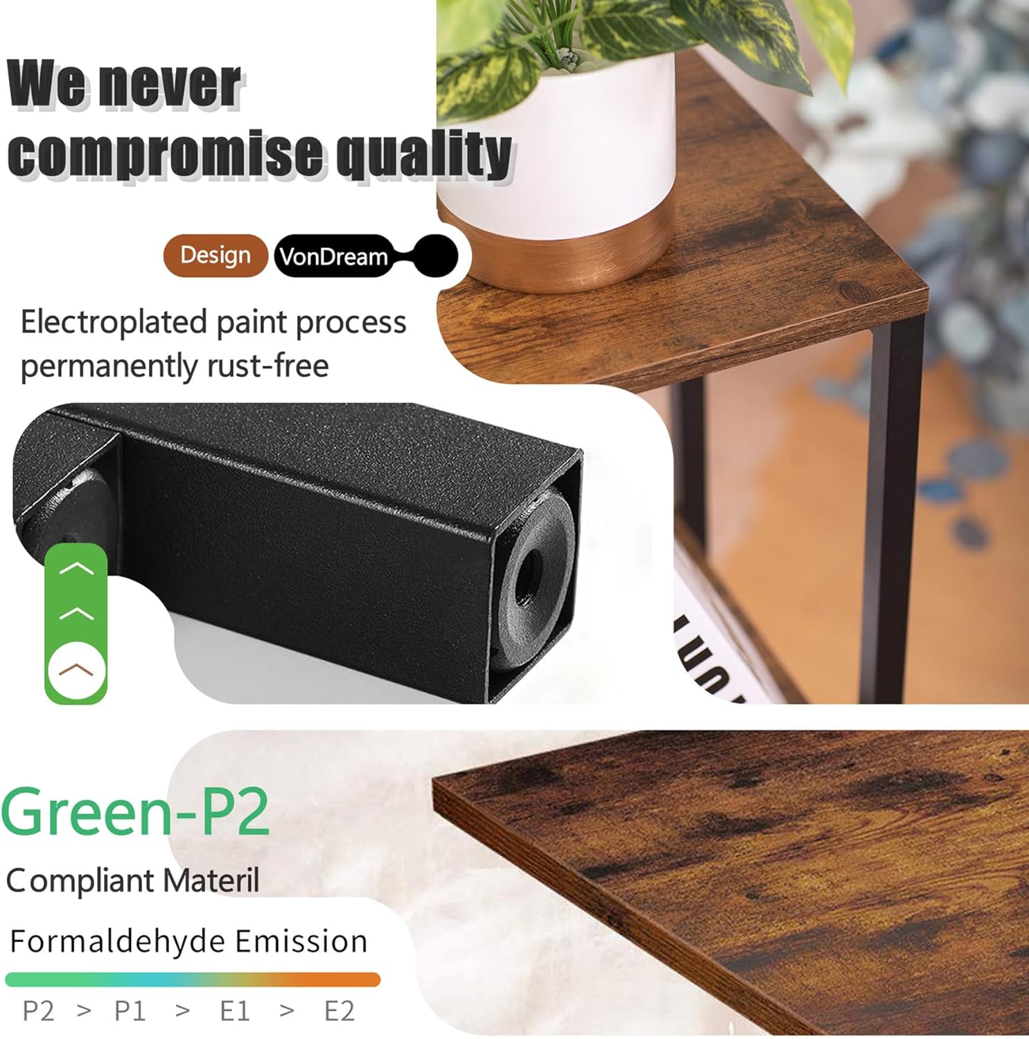 Vondream Supporto per Piante a 3 Livelli con Cassetto - immagine 4