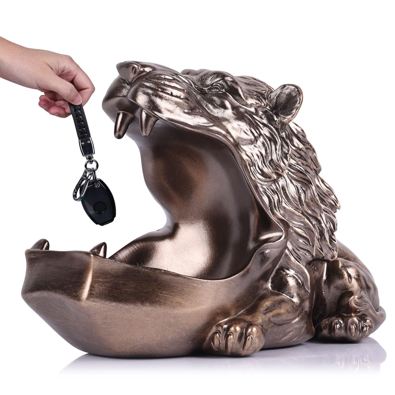 Scultura Leone in Resina con Piatto Caramelle