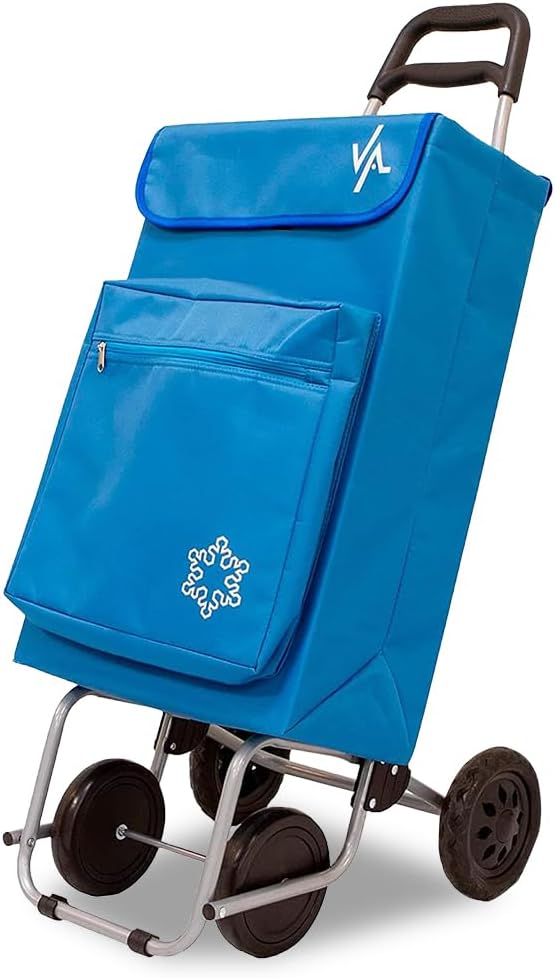Amig - Carrello Spesa 4 Ruote 48L, Blu