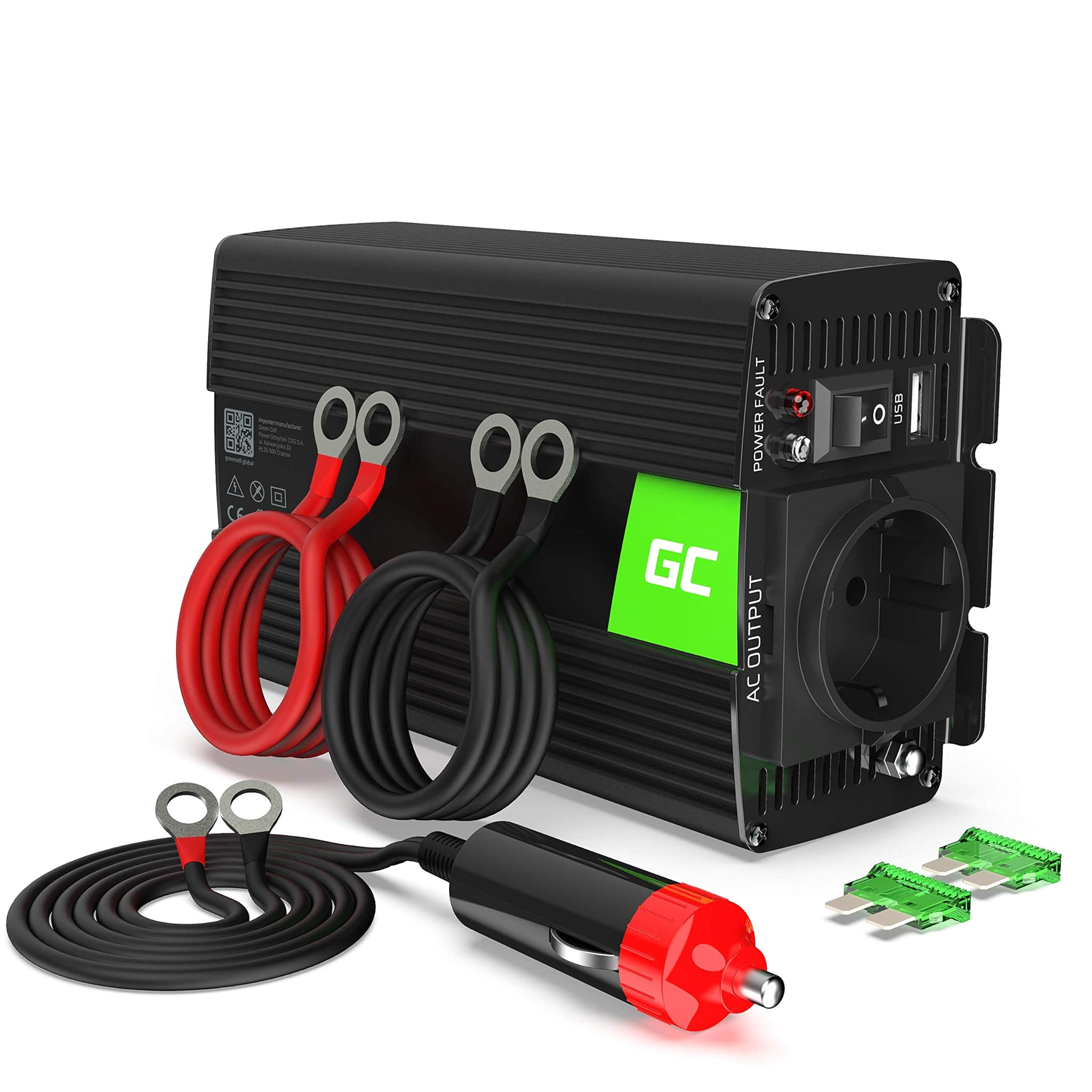 Green Cell® 500W/1000W 12V 220V/230V Inverter Onda Modificata
