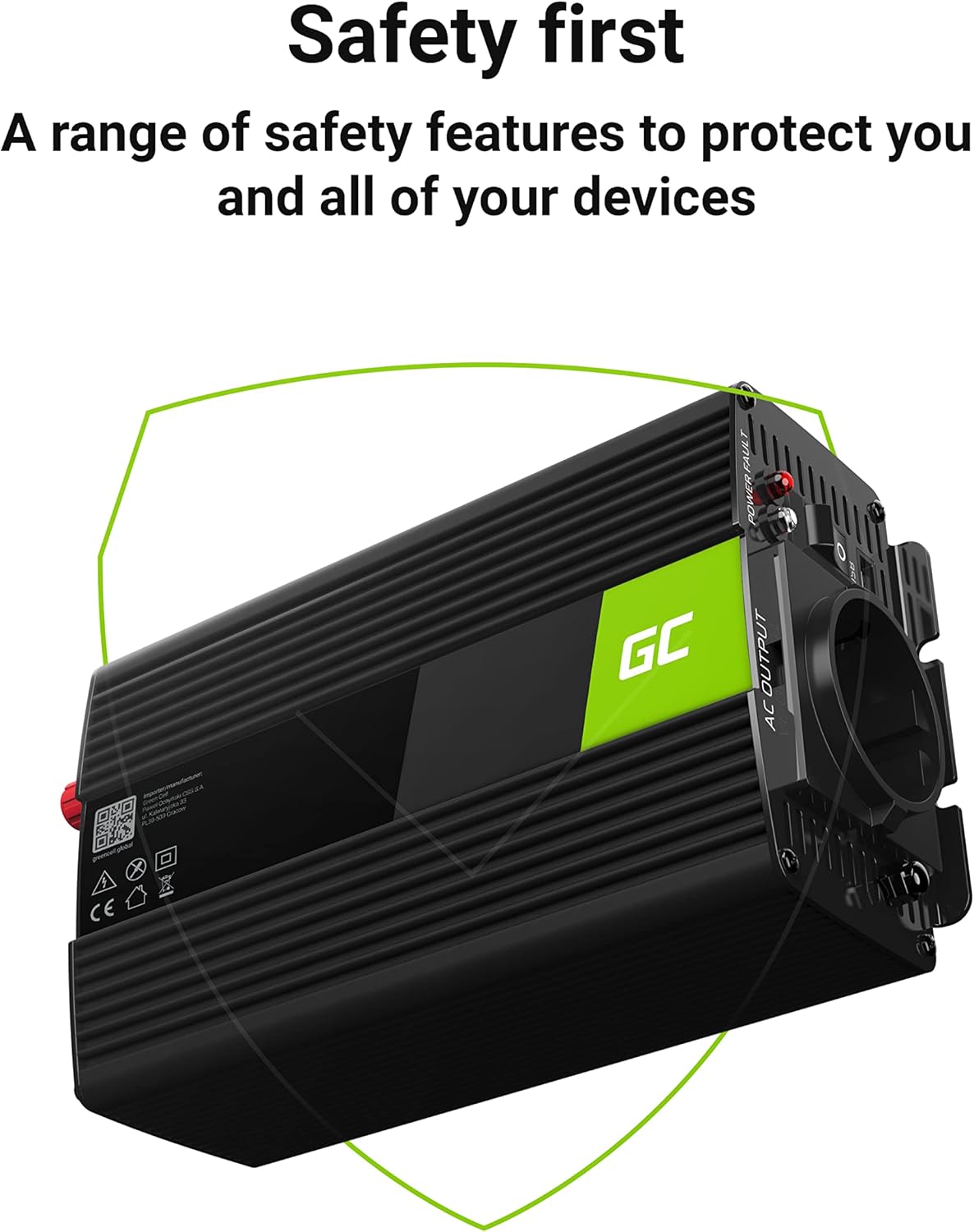 Green Cell® 500W/1000W 12V 220V/230V Inverter Onda Modificata - immagine 8