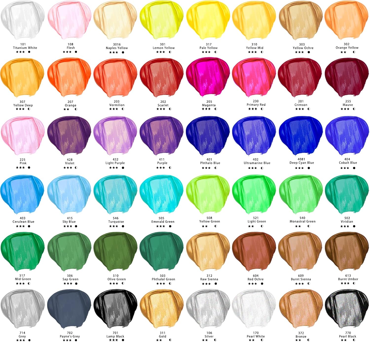 Artecho Colori Acrilici 48 x 59ml per Dipingere - immagine 2