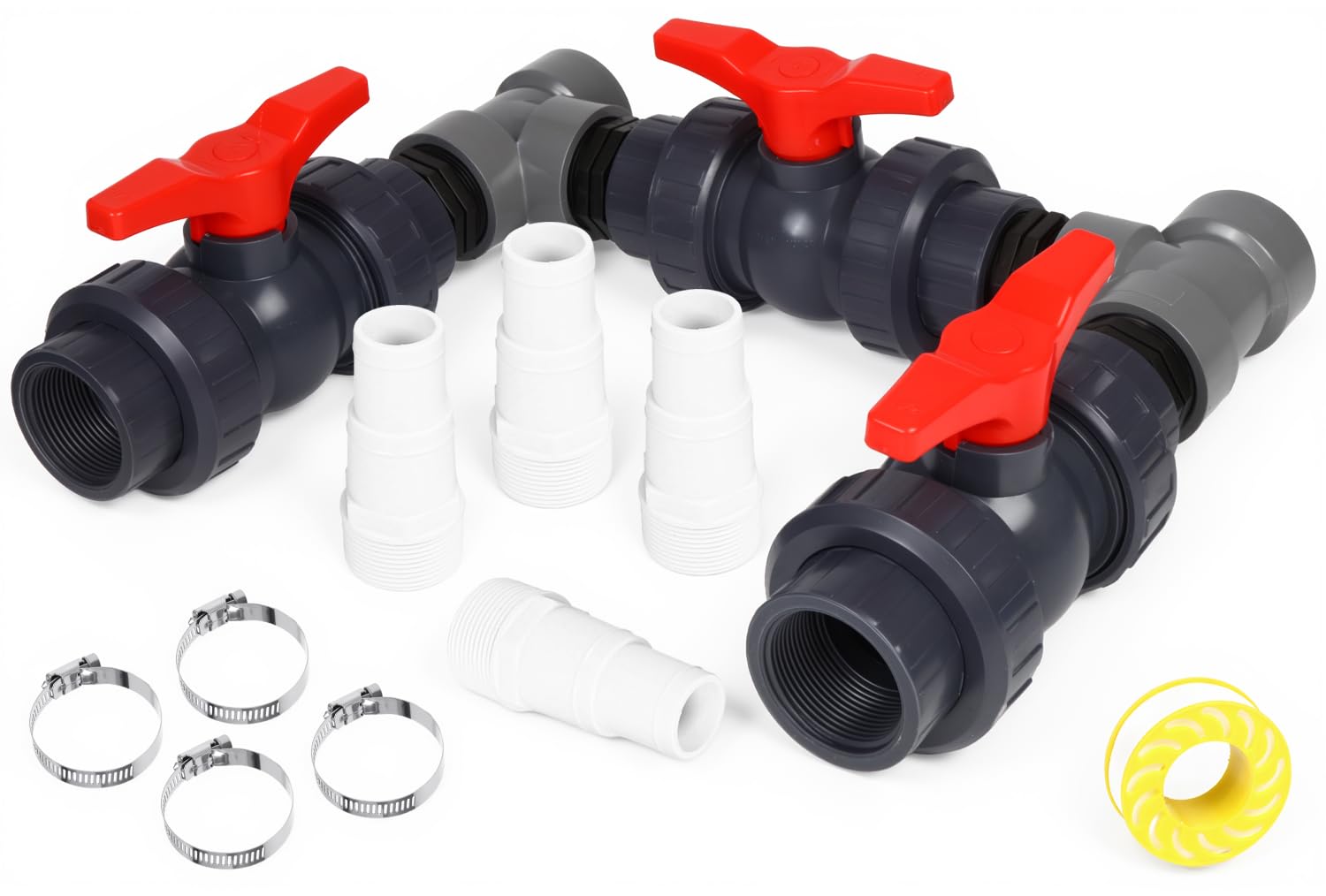 Pool Bypass Set Valvole 3 Vie Ø 32/38 mm