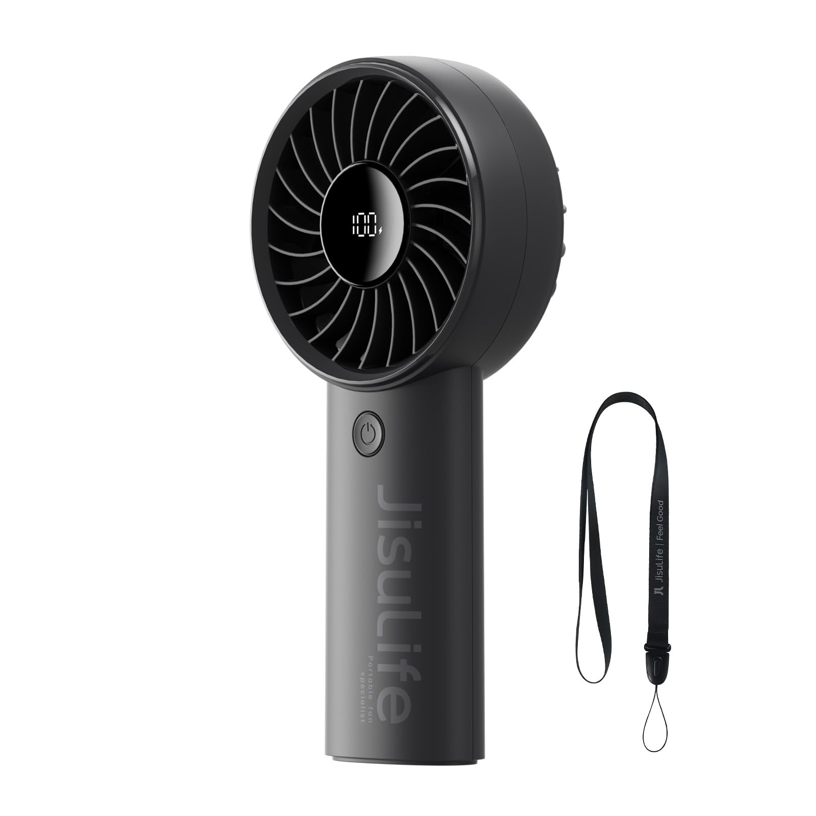 Jisulife Mini Ventilatore Portatile 5000 mAh, Nero