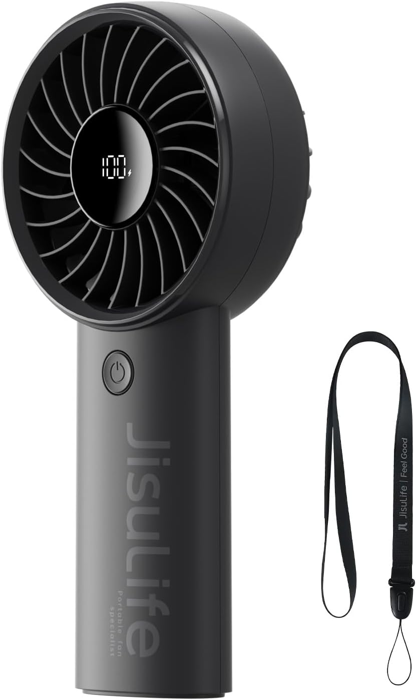 Jisulife Mini Ventilatore Portatile 5000 mAh, Nero - immagine 1