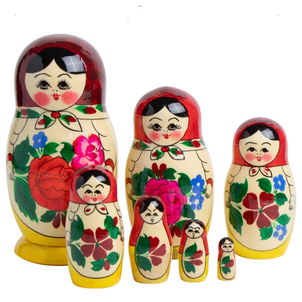Semenovskaya Matroshka - 7 Bambole in Legno 16cm