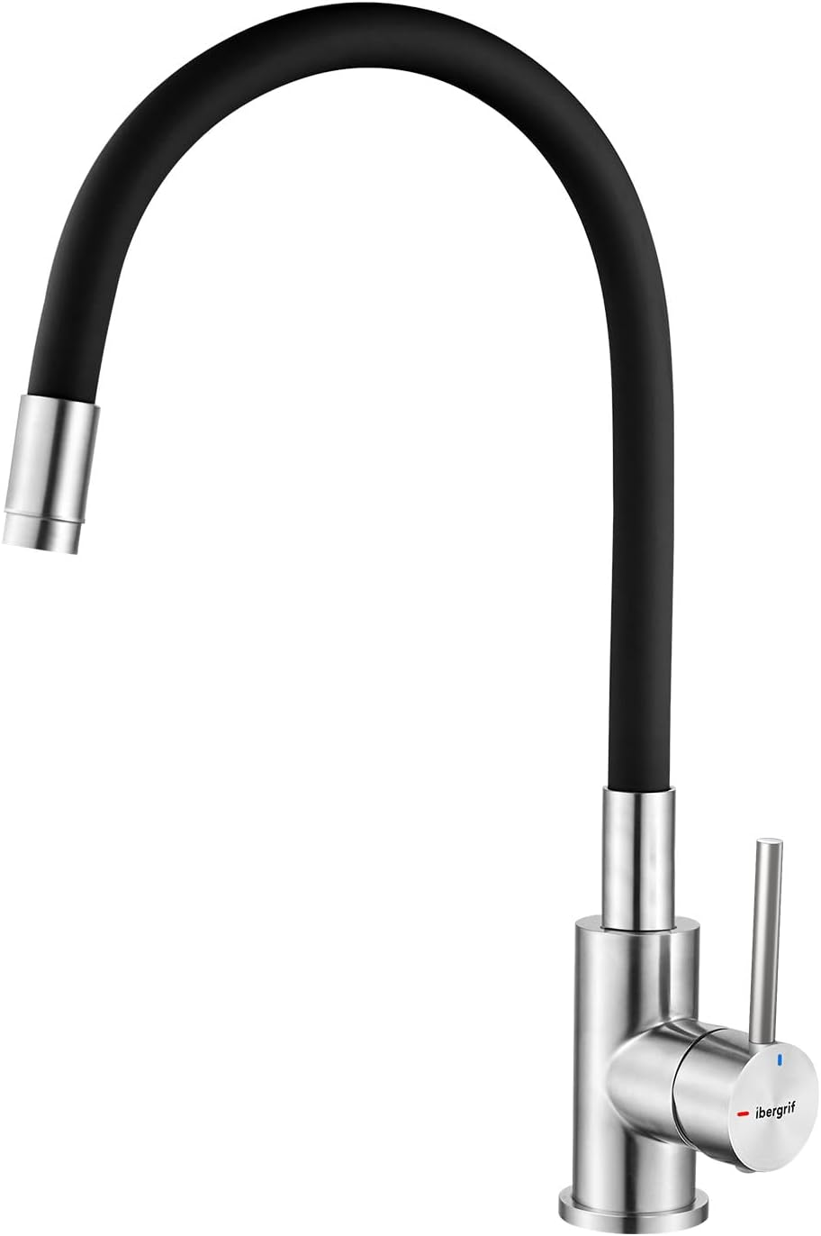 Ibergrif M22119-2 Rubinetto Cucina con Beccuccio Flessibile - immagine 1