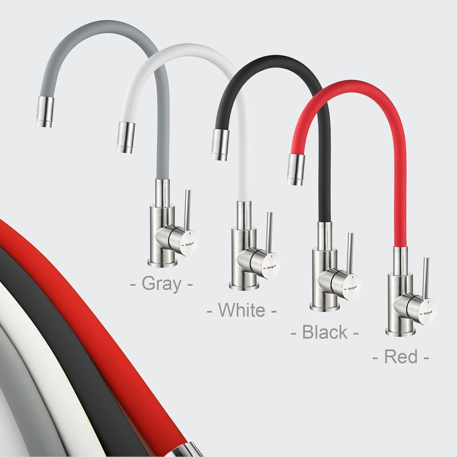 Ibergrif M22119-2 Rubinetto Cucina con Beccuccio Flessibile - immagine 6