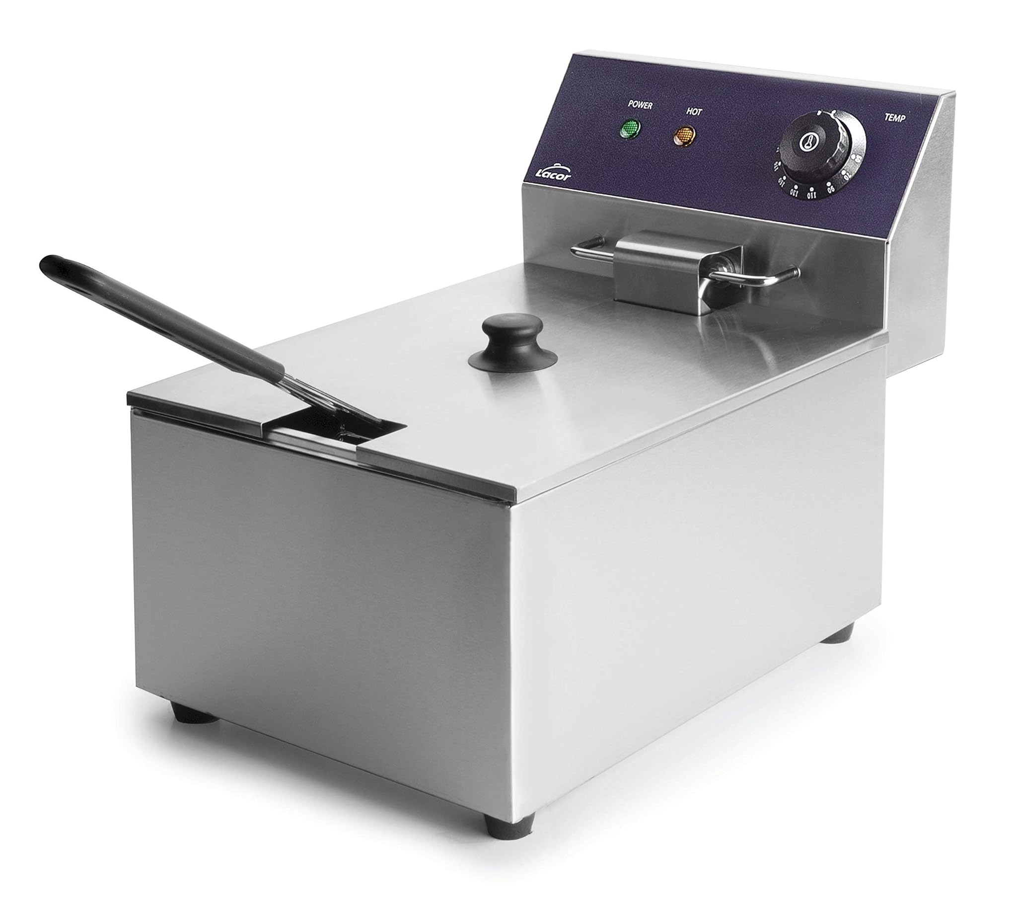 Lacor Friggitrice elettrica da 2500 W, 50 W, 5.3 tons, Aluminum, Bianco