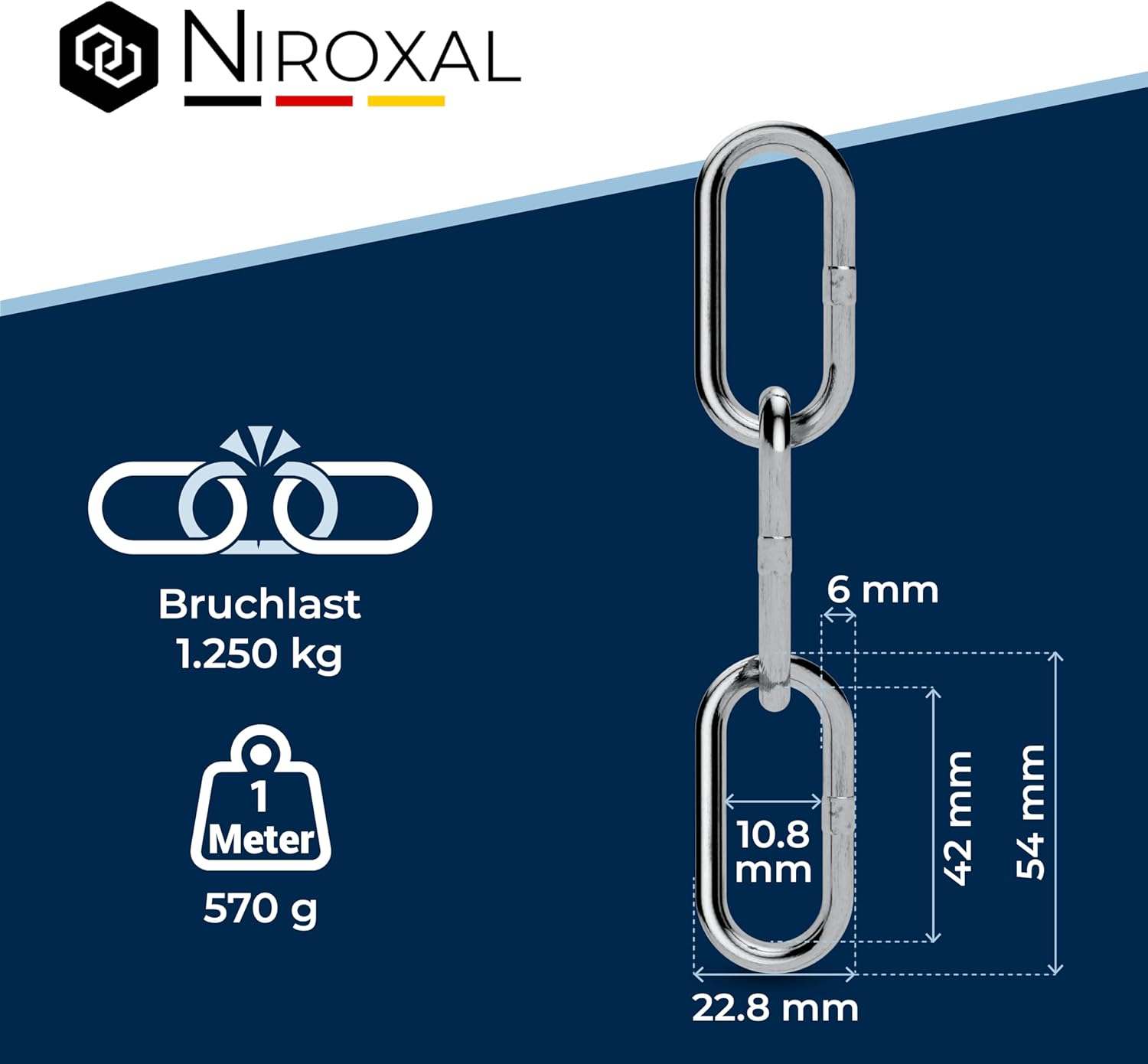 Nietfullthings Catena Acciaio Inox V4A 3 Metri - immagine 3