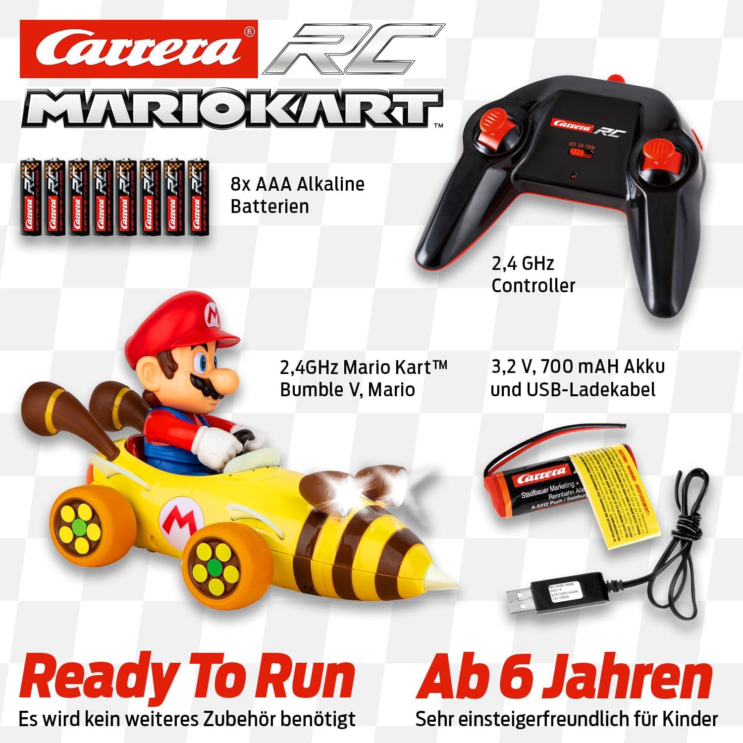 Carrera RC Mario Kart(TM) Bumble V, Mario (370181064) - immagine 6
