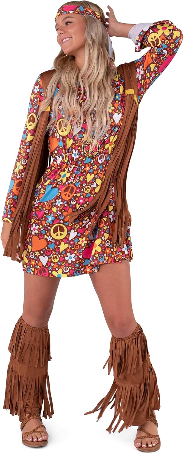 Spooktacular Creations Set Costume Hippie Donna Anni '70 - immagine 3