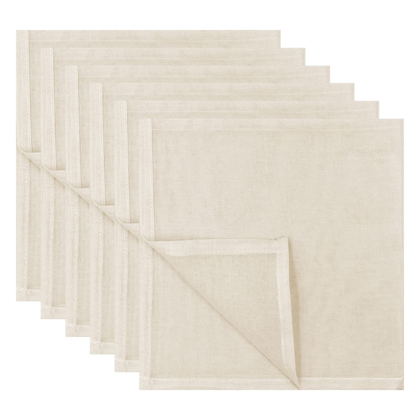 Fousenuk 6 pezzi Garza Alimentare, Filtrante per Alimenti 50 × 50 cm Panno di Formaggio Cotone Lavabile Cucina per Filtrare, Telo Filtrante per Formaggio, Succhi di Frutta, Tofu, Caffè