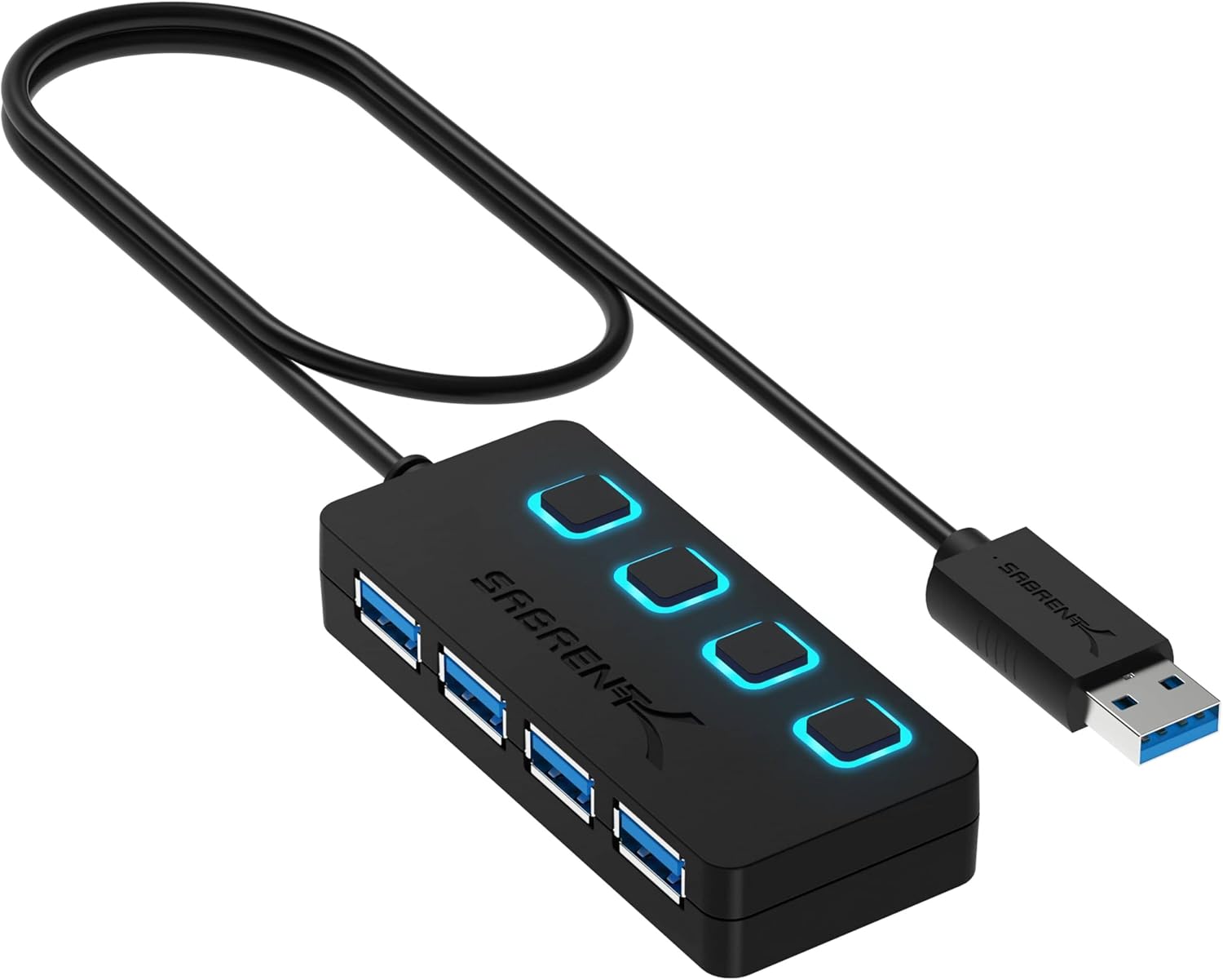 Sabrent Hub USB 3.2 Gen 1 - 4 Porte con Interruttori - immagine 1