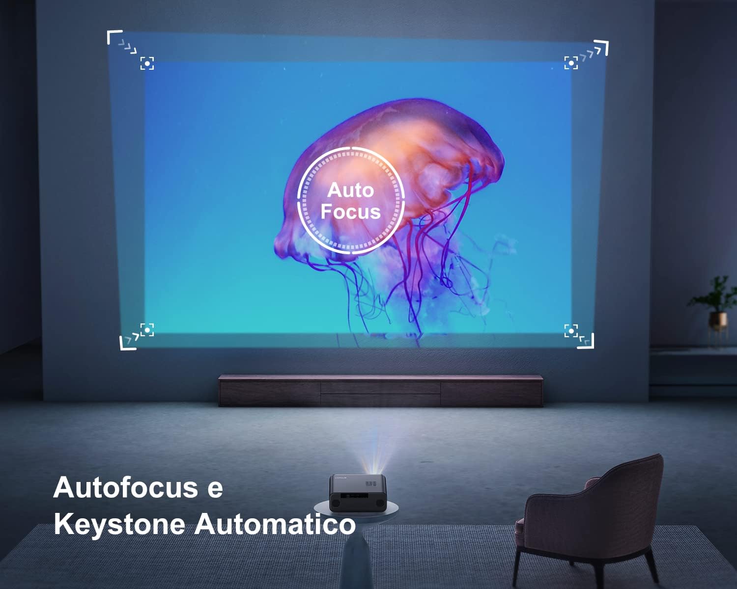 Wimius Proiettore WiFi Bluetooth 900ANSI 1080P Nativo - immagine 2