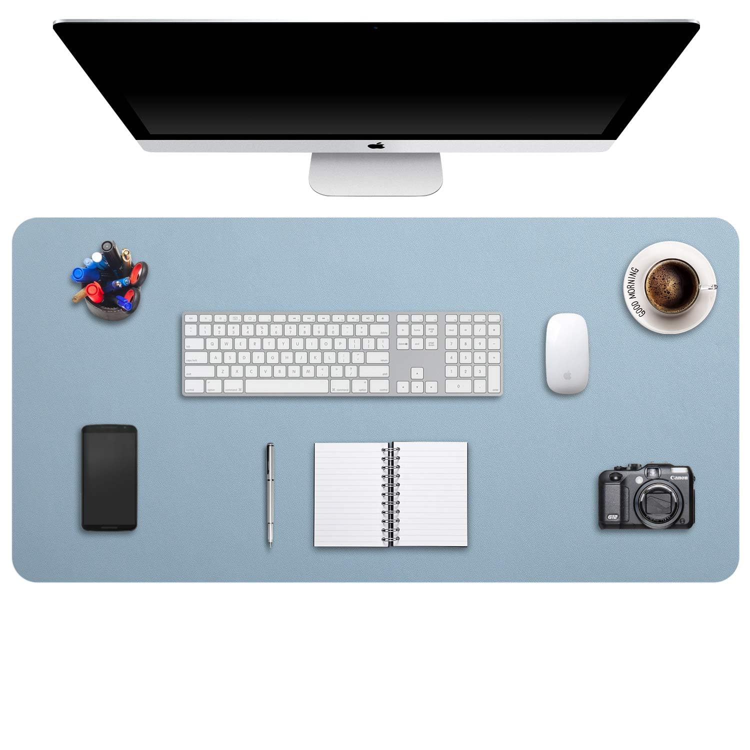 Dobaojia Sottomano da Ufficio 120x60cm, Blu Grigiastro