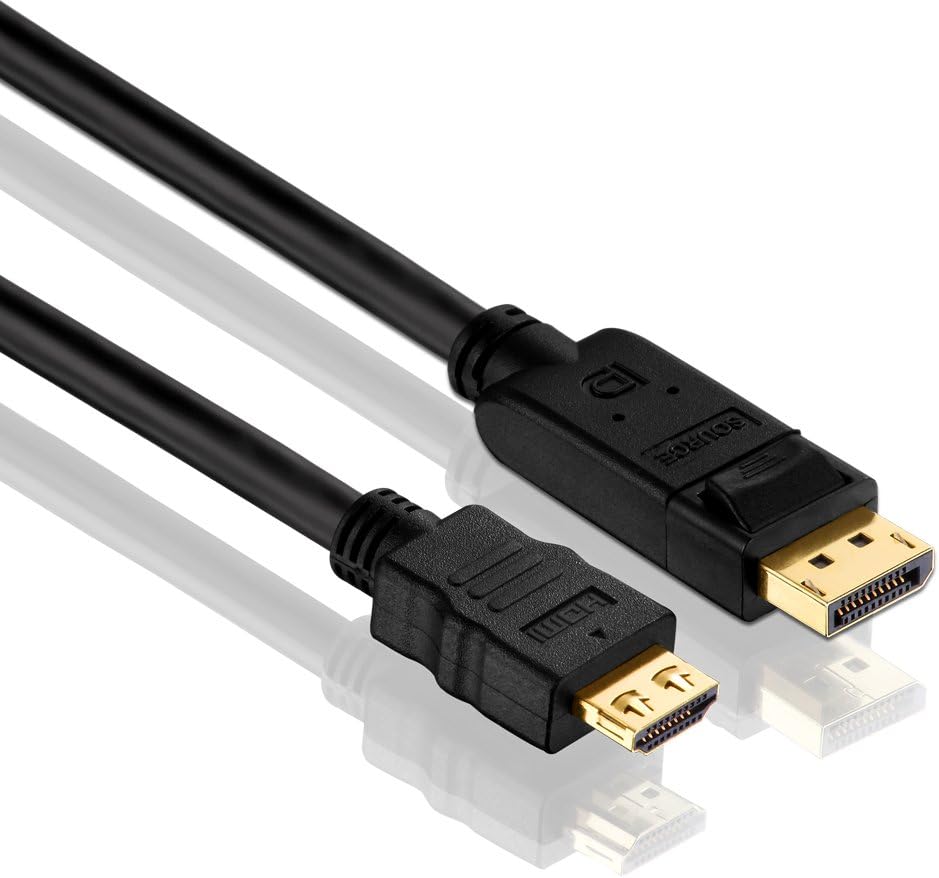 Purelink PI5100-125 Cavo DisplayPort a HDMI 12.5m, Nero - immagine 1