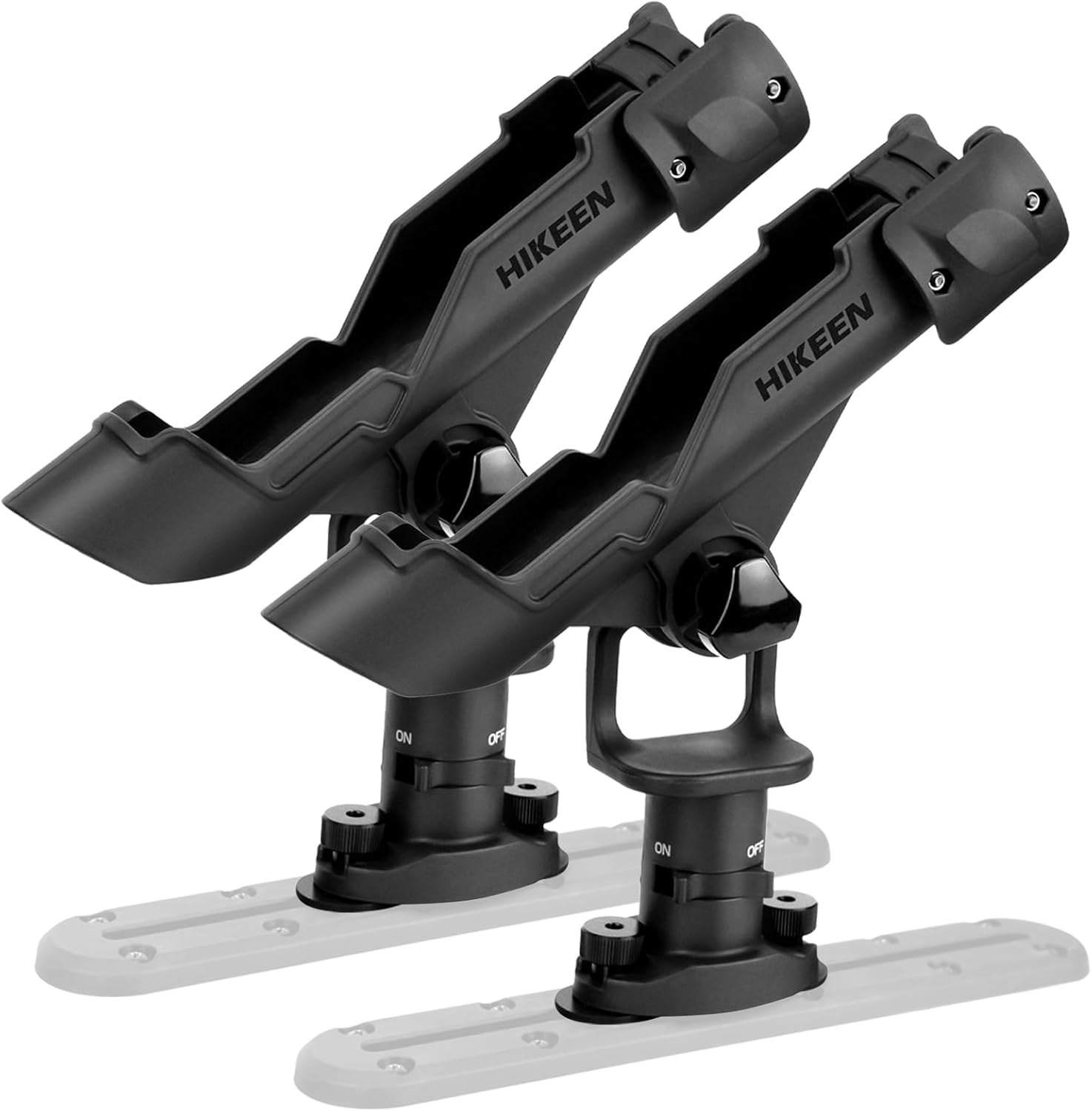 BOOSTEADY Portacanna da Pesca per Kayak, Portacanna da Pesca per Barca da Pesca per Montaggio su Binario o su Ponte, Portacanna da Pesca Regolabili a 360 Gradi