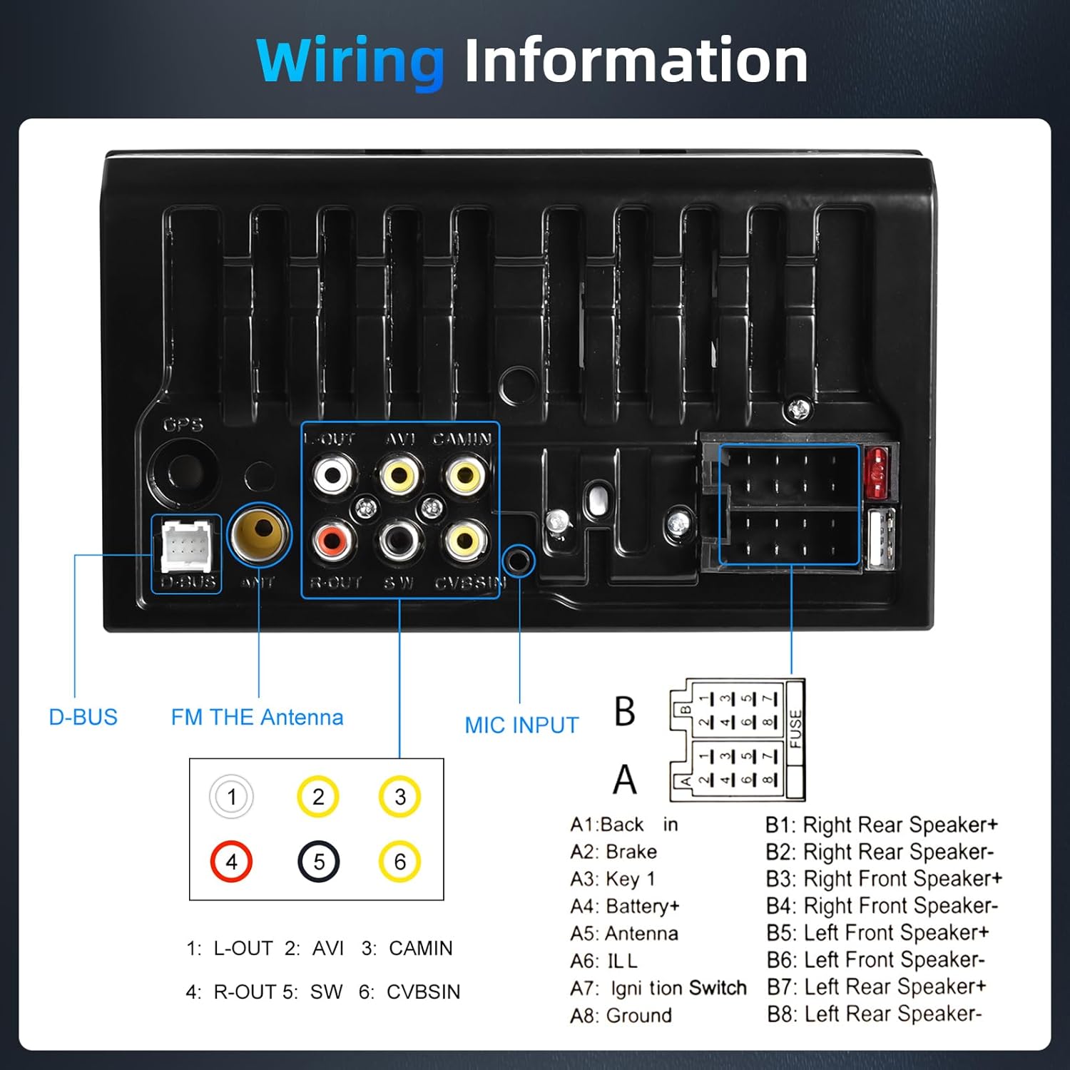 Motorsi Carplay Android Auto 2 Din Stereo 7" HD Touch Screen - immagine 8
