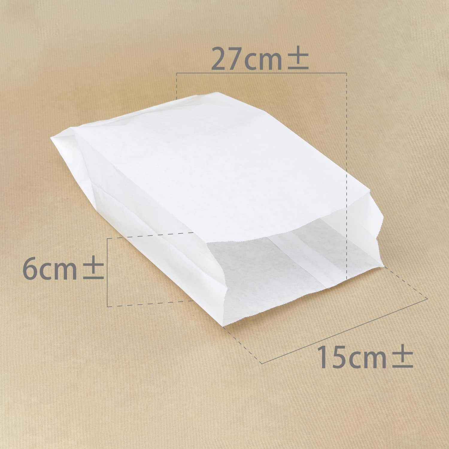 Sacchetti Carta Kraft Bianchi 50 pezzi - immagine 2