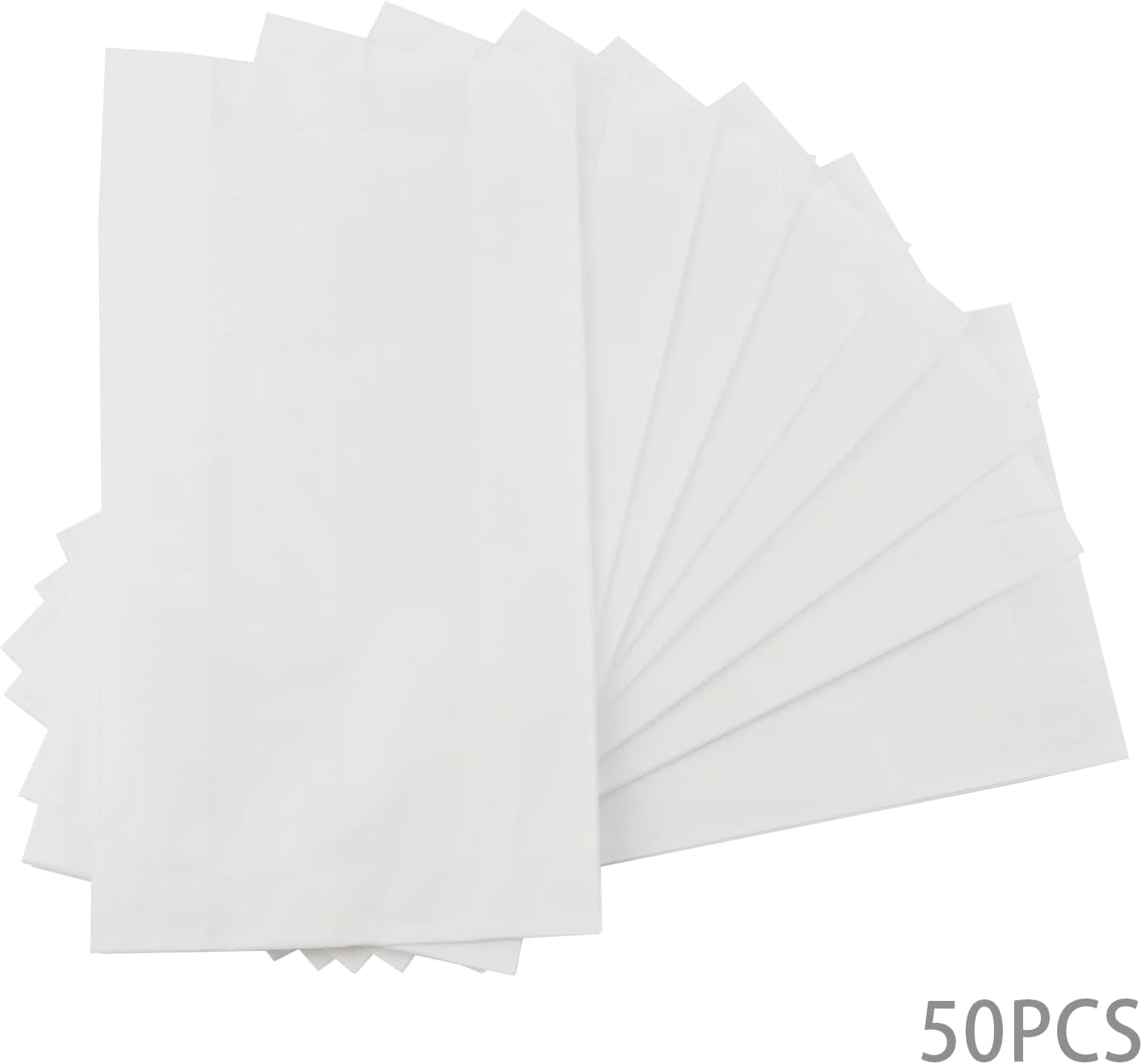 Sacchetti Carta Kraft Bianchi 50 pezzi - immagine 3