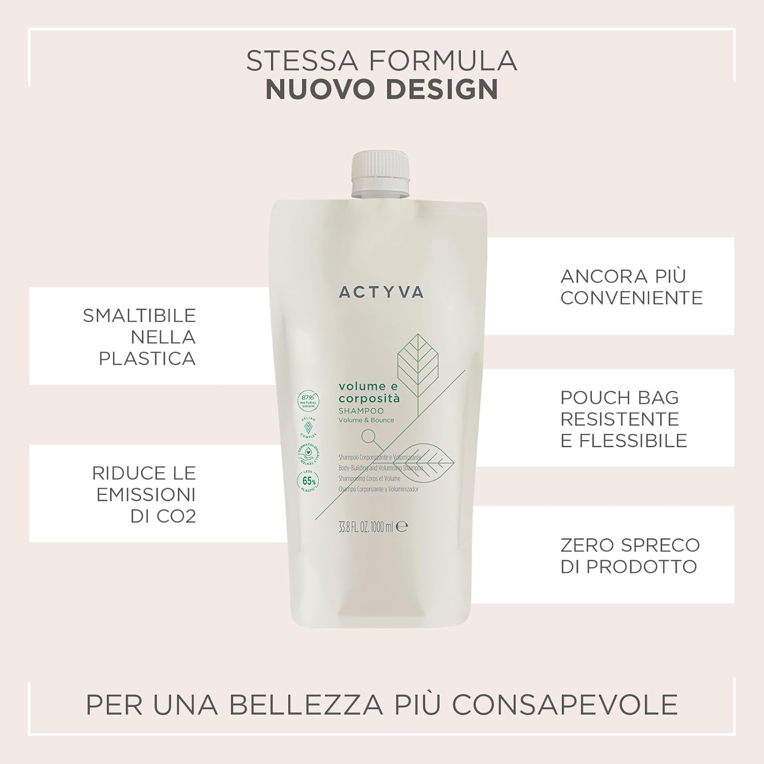 Actyva Volume e Corposità Shampoo 1000 ml - immagine 4