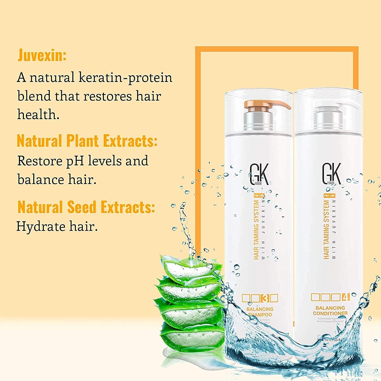 Gk Hair Global Keratin Balancing Shampoo & Conditioner 1000ml - immagine 4