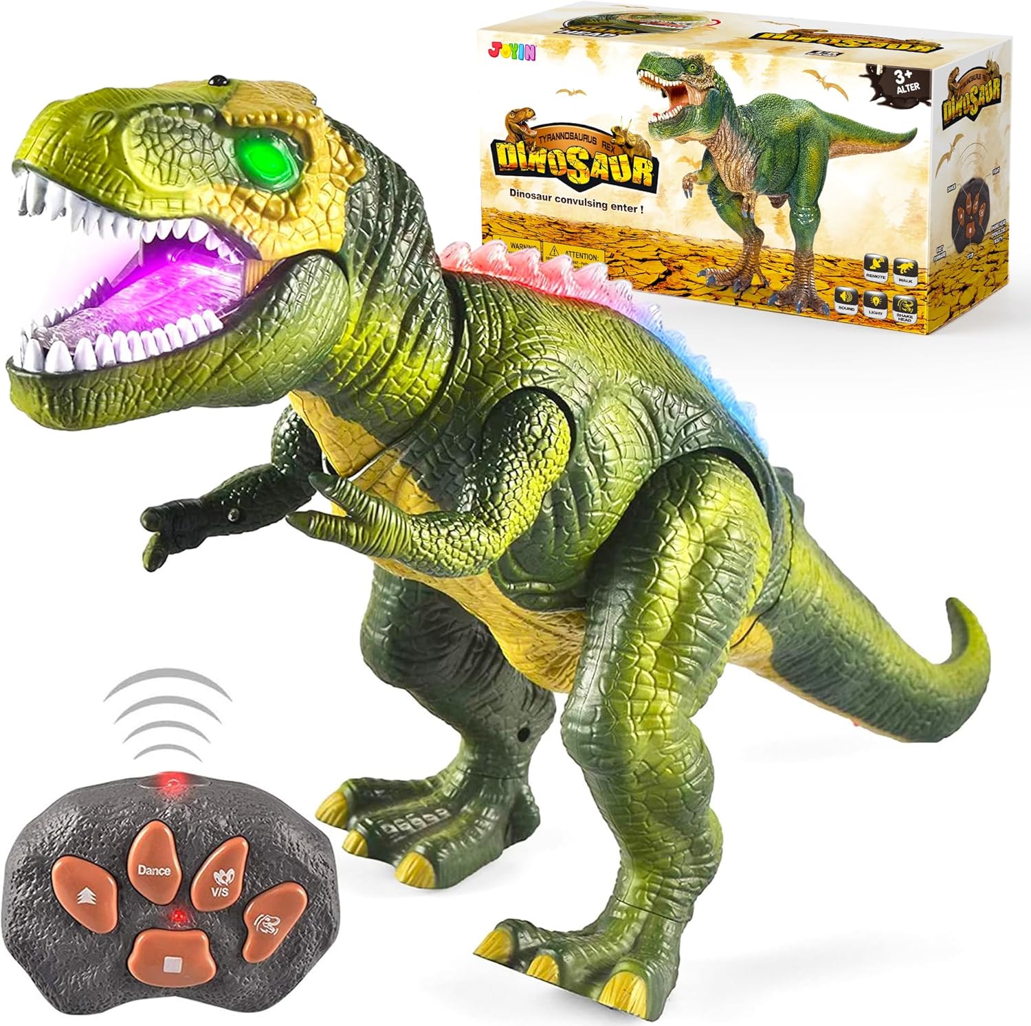 JOYIN LED Dinosauro T-Rex Telecomandato Camminante - immagine 1