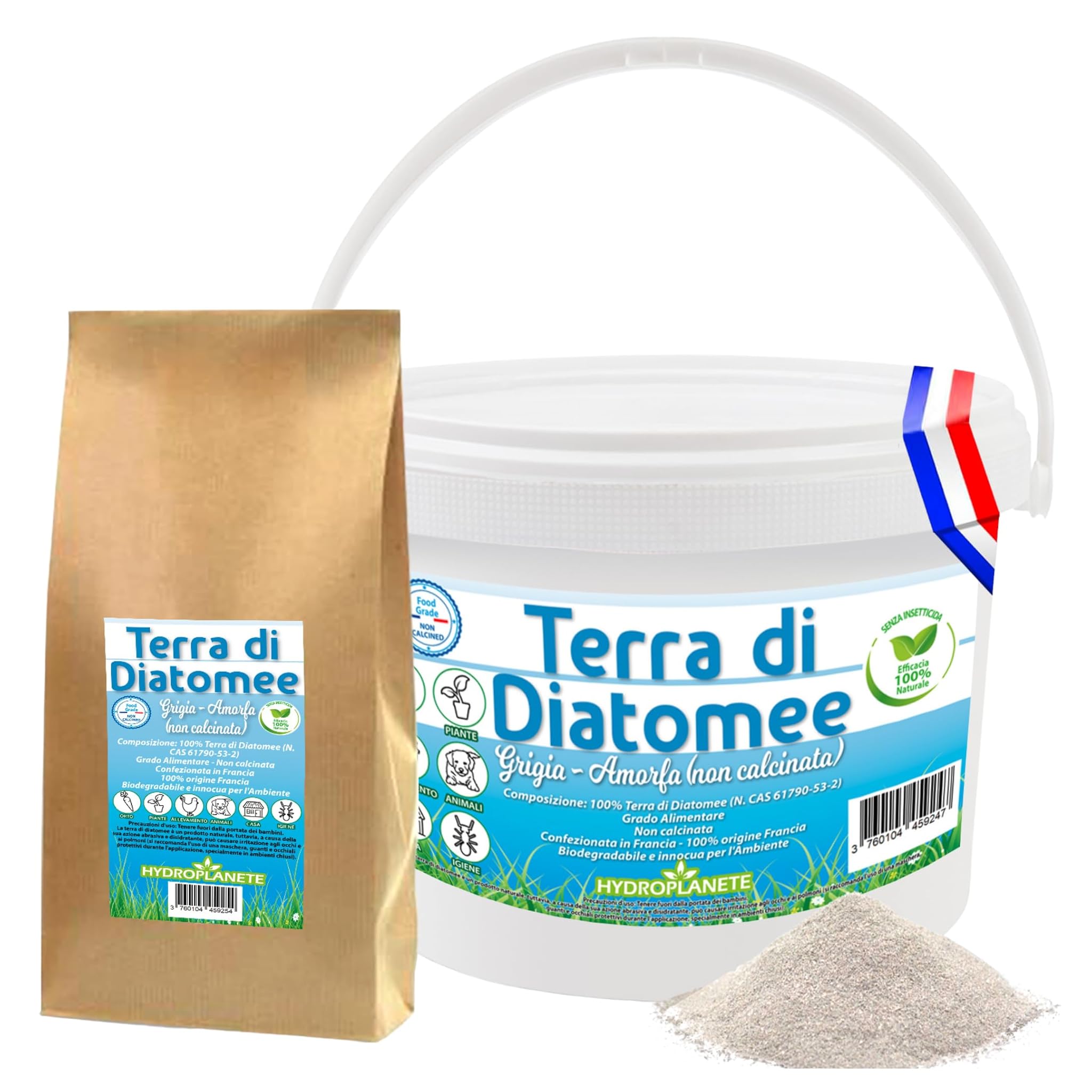 Hydroplanete Terra di Diatomee Grigia Multiuso 6kg