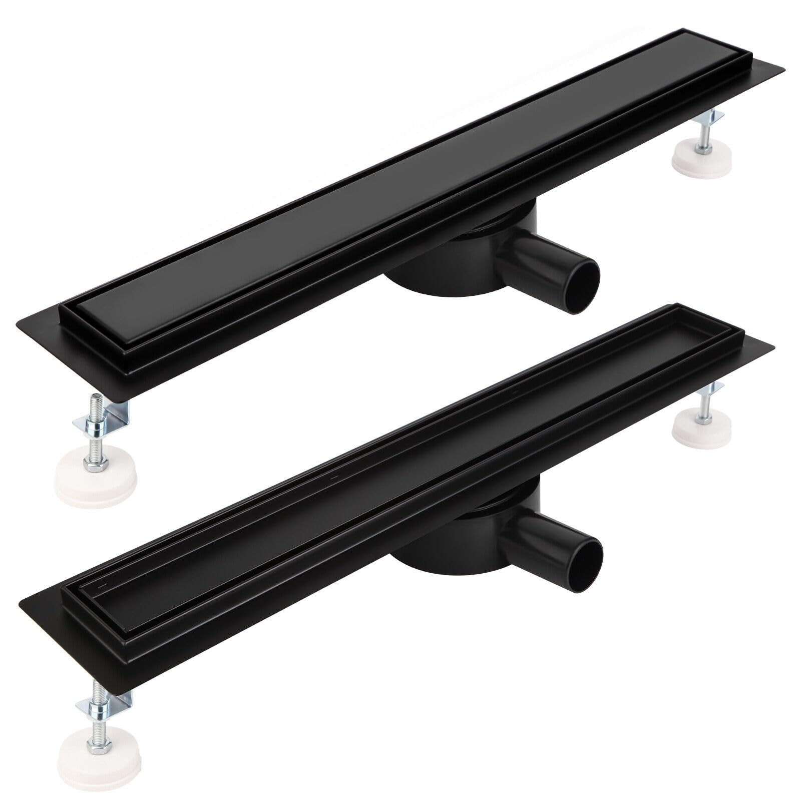 Canalina Doccia Nera Opaca 60cm in Acciaio Inox 304