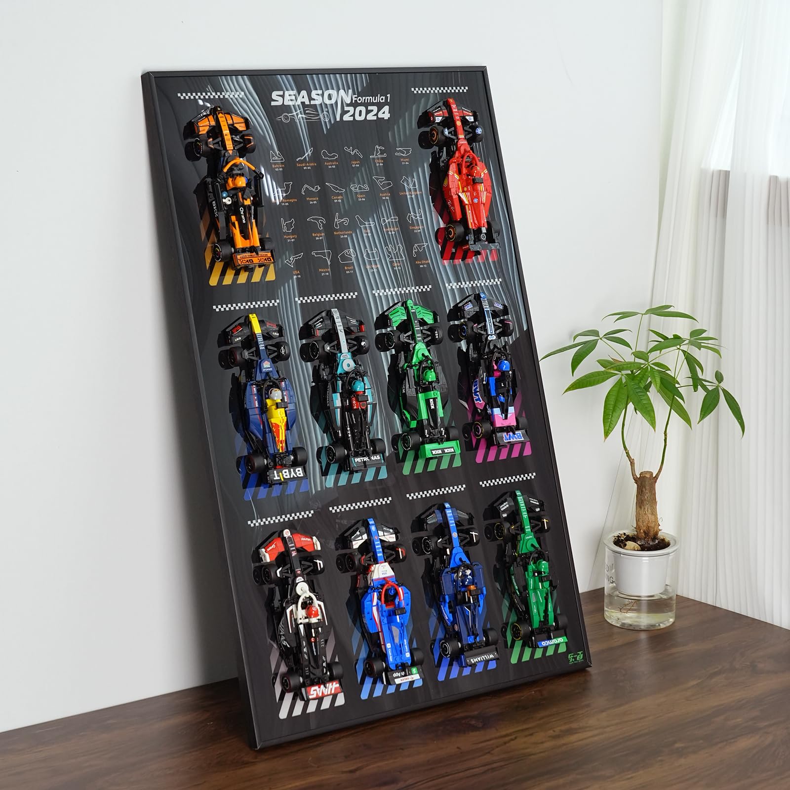Display Wallboard per LEGO Speed Champions F1 Collector's Pack