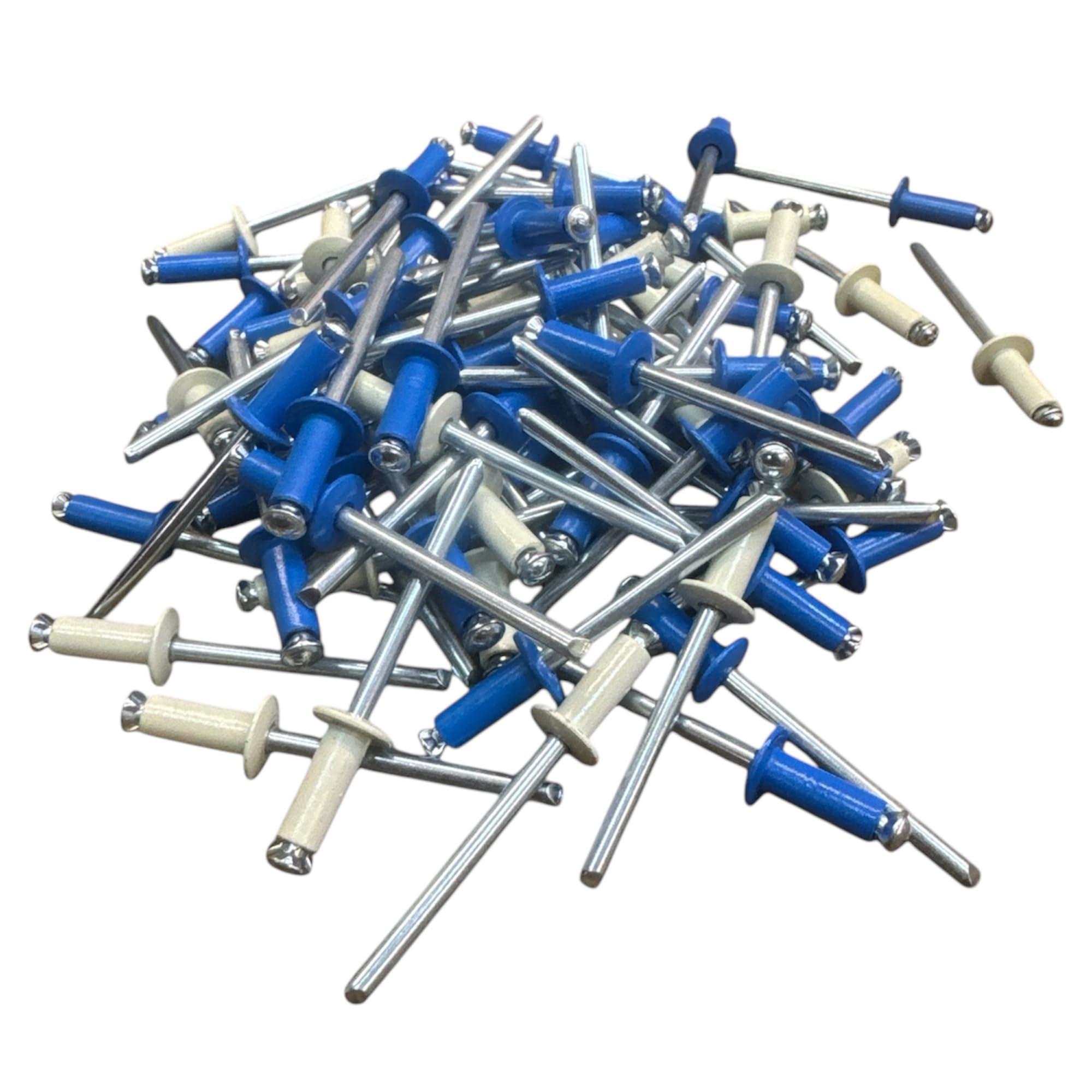 Kit 100 Rivetti Vitfer 4.8x12 a Fiore per Targhe Auto Moto