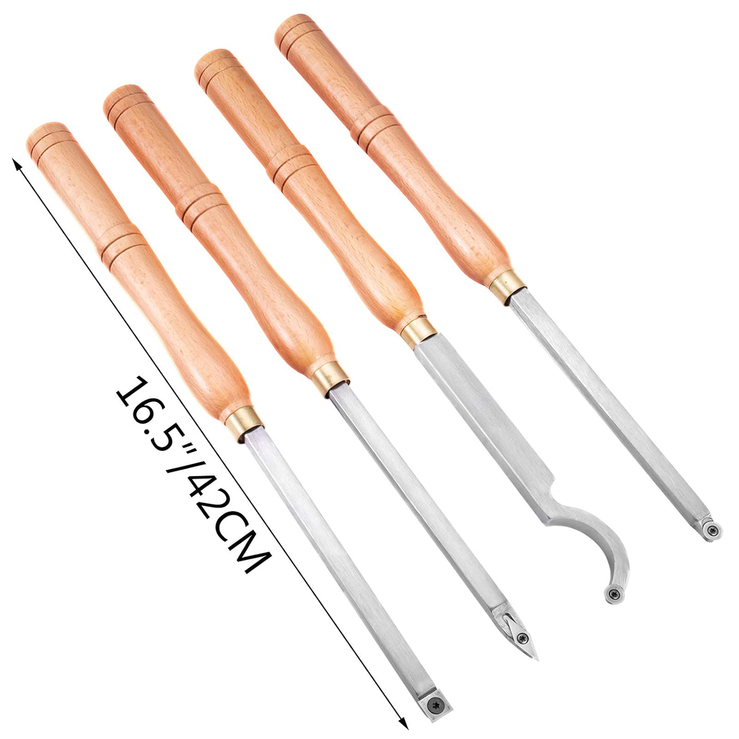 Vevor Utensili per Tornitura Legno e Metallo Duro (4 pz) - immagine 2