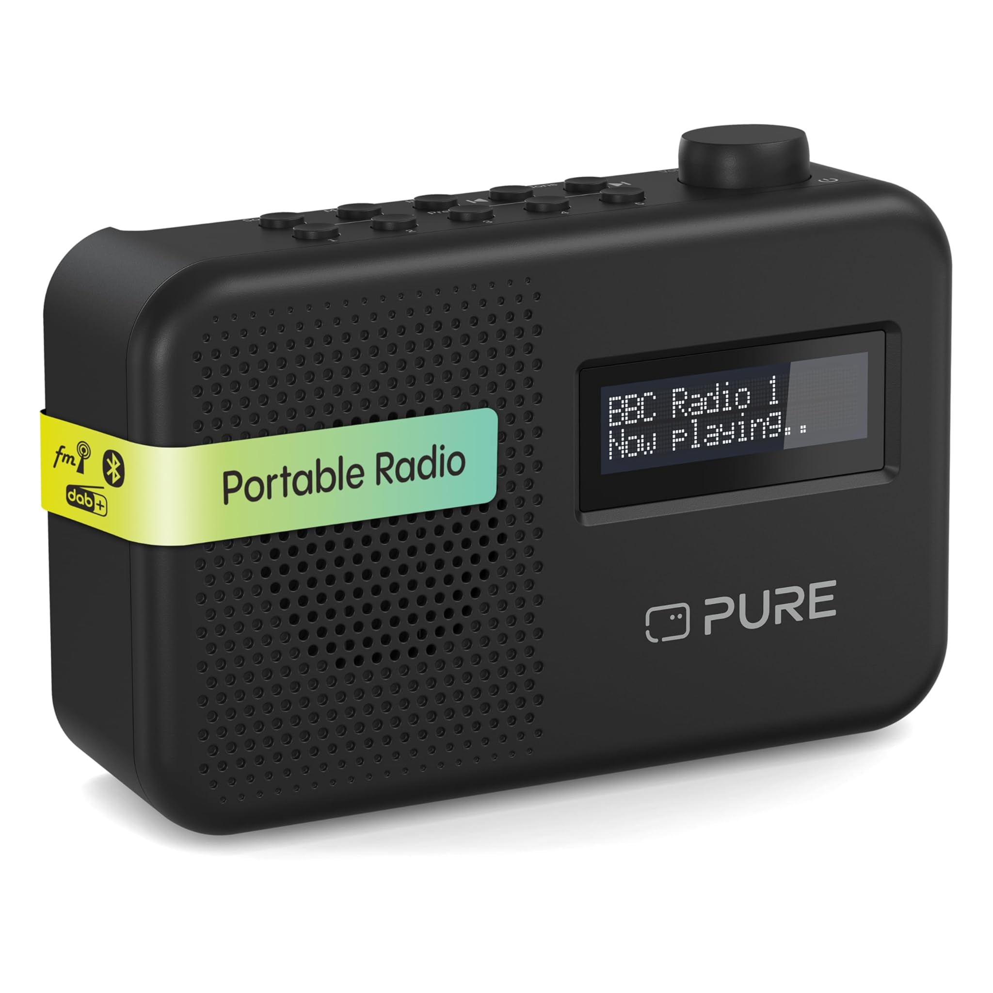 Pure Elan One2 Radio Portatile DAB+/FM con Bluetooth 5.1, Nero