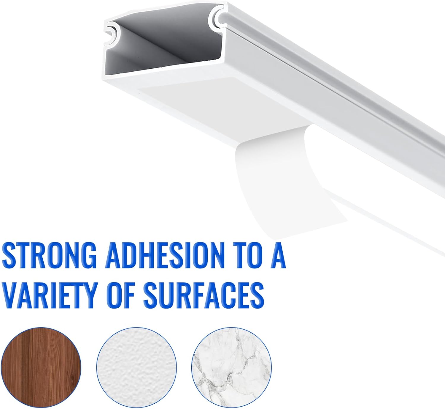 10 Pezzi Canalina per Cavi Autoadesiva 400x30x15mm - immagine 5